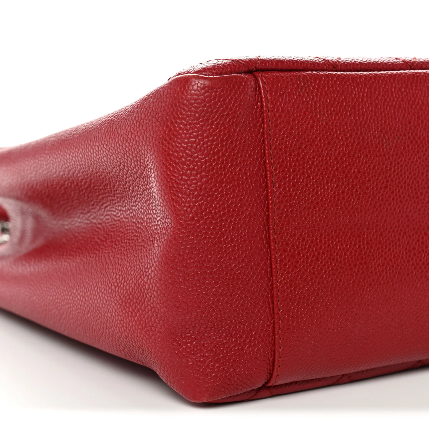 Caviar Quilted Grand Shopping Tote GST Red - Image 10