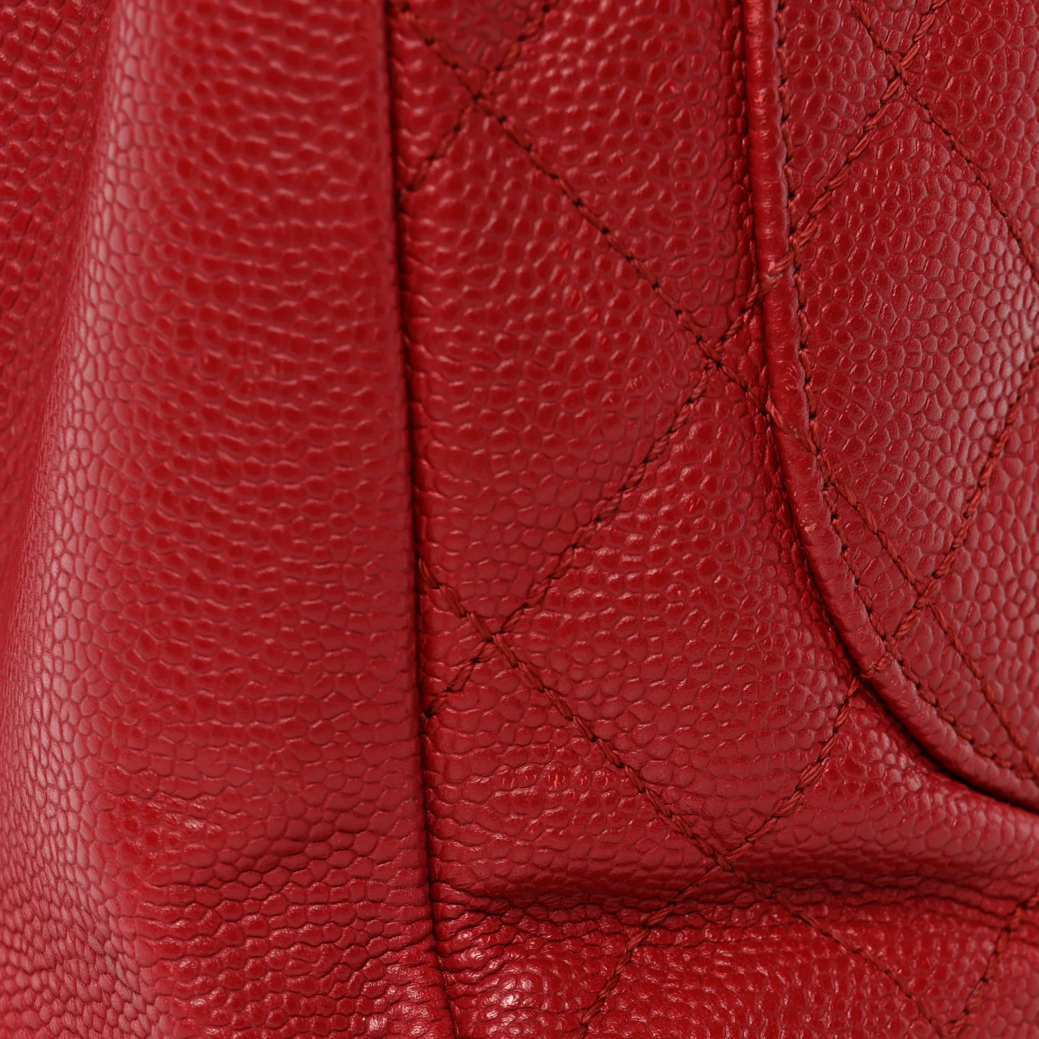 Caviar Quilted Grand Shopping Tote GST Red - Image 14