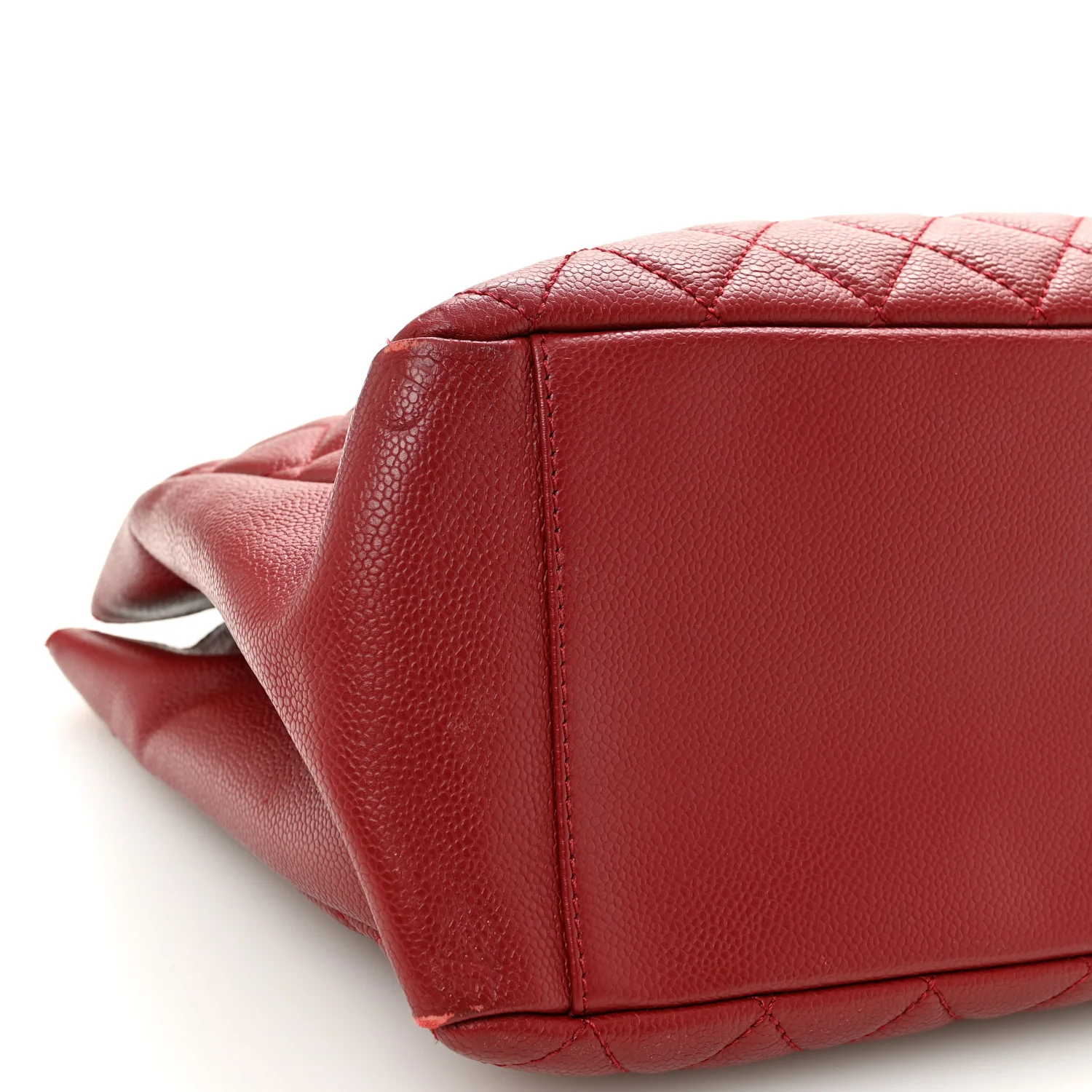 Caviar Quilted Grand Shopping Tote GST Red - Image 10