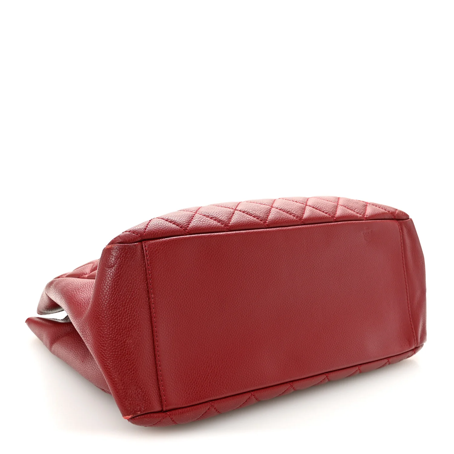 Caviar Quilted Grand Shopping Tote GST Red - Image 4