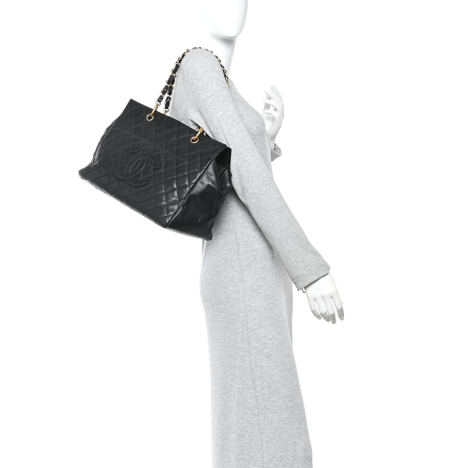 Caviar Quilted Grand Timeless Tote GTT Black - Image 2
