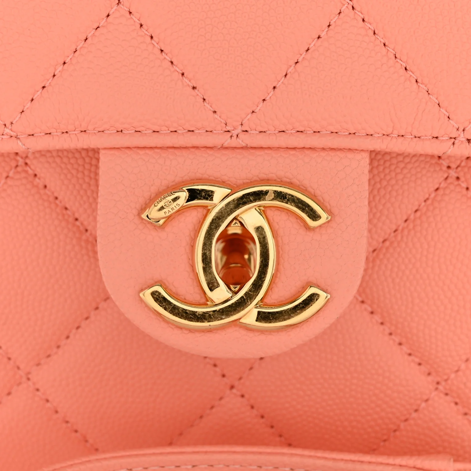 Caviar Quilted Handy Box Vanity Case Orange - Image 11
