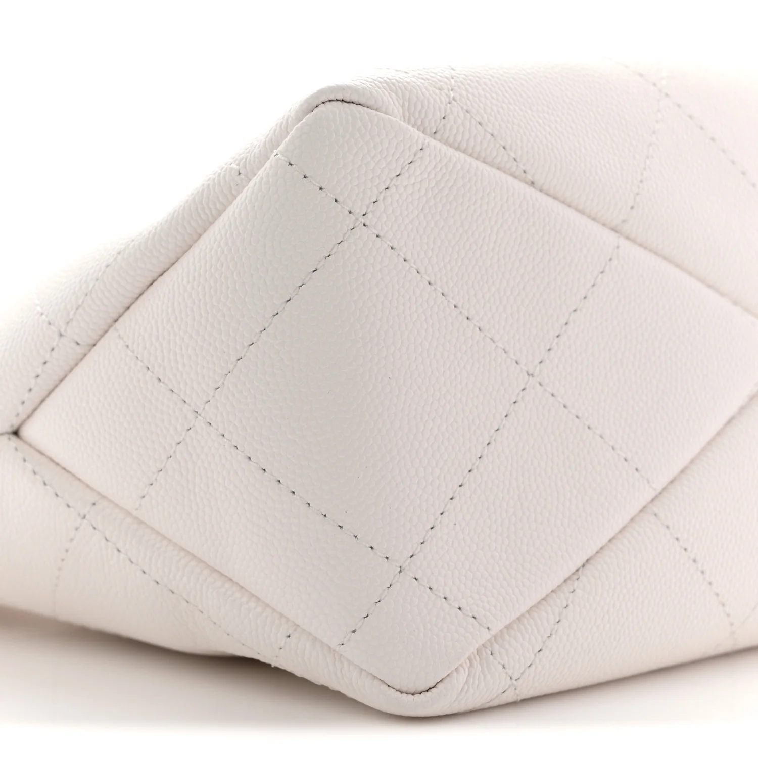Caviar Quilted Hobo White - Image 10