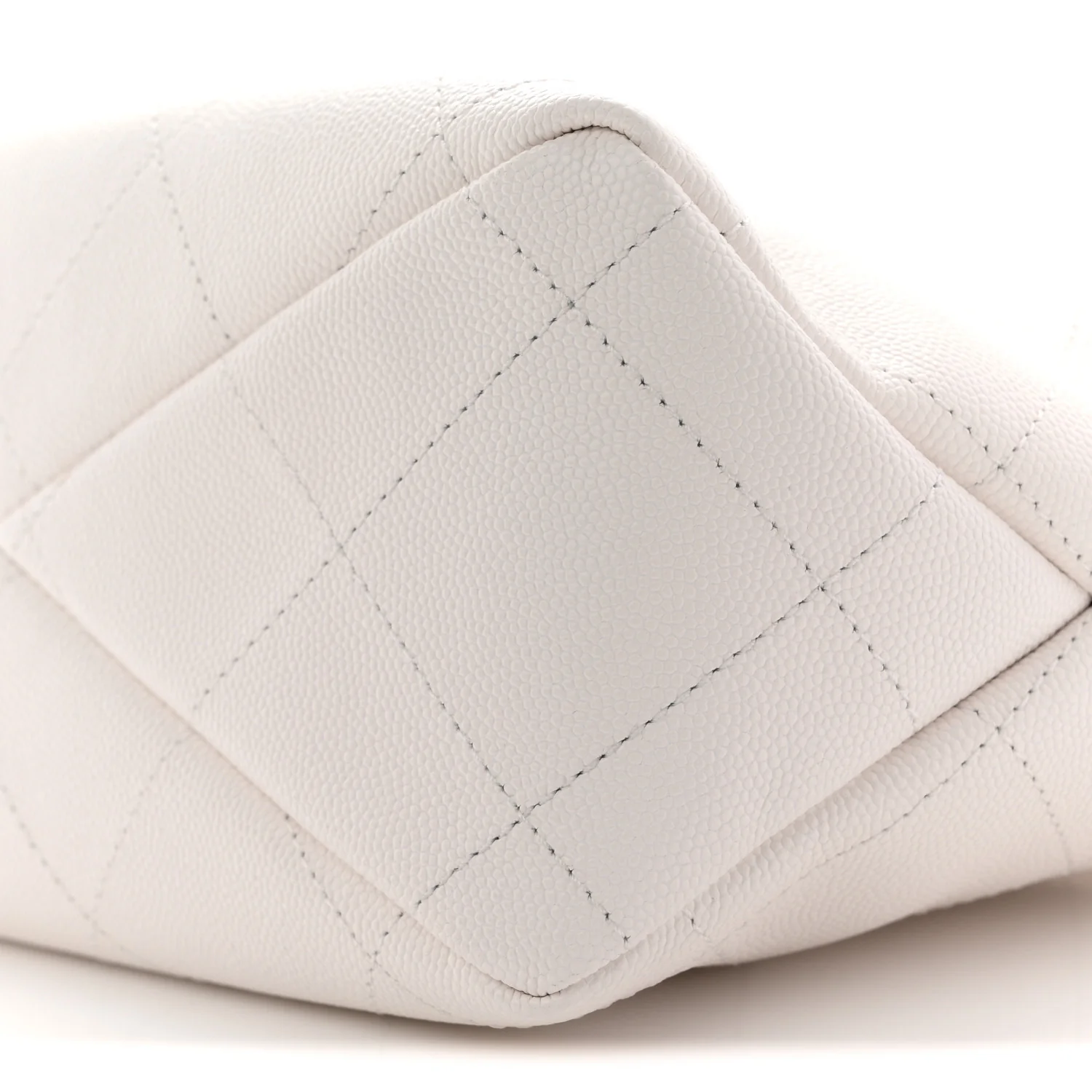 Caviar Quilted Hobo White - Image 11