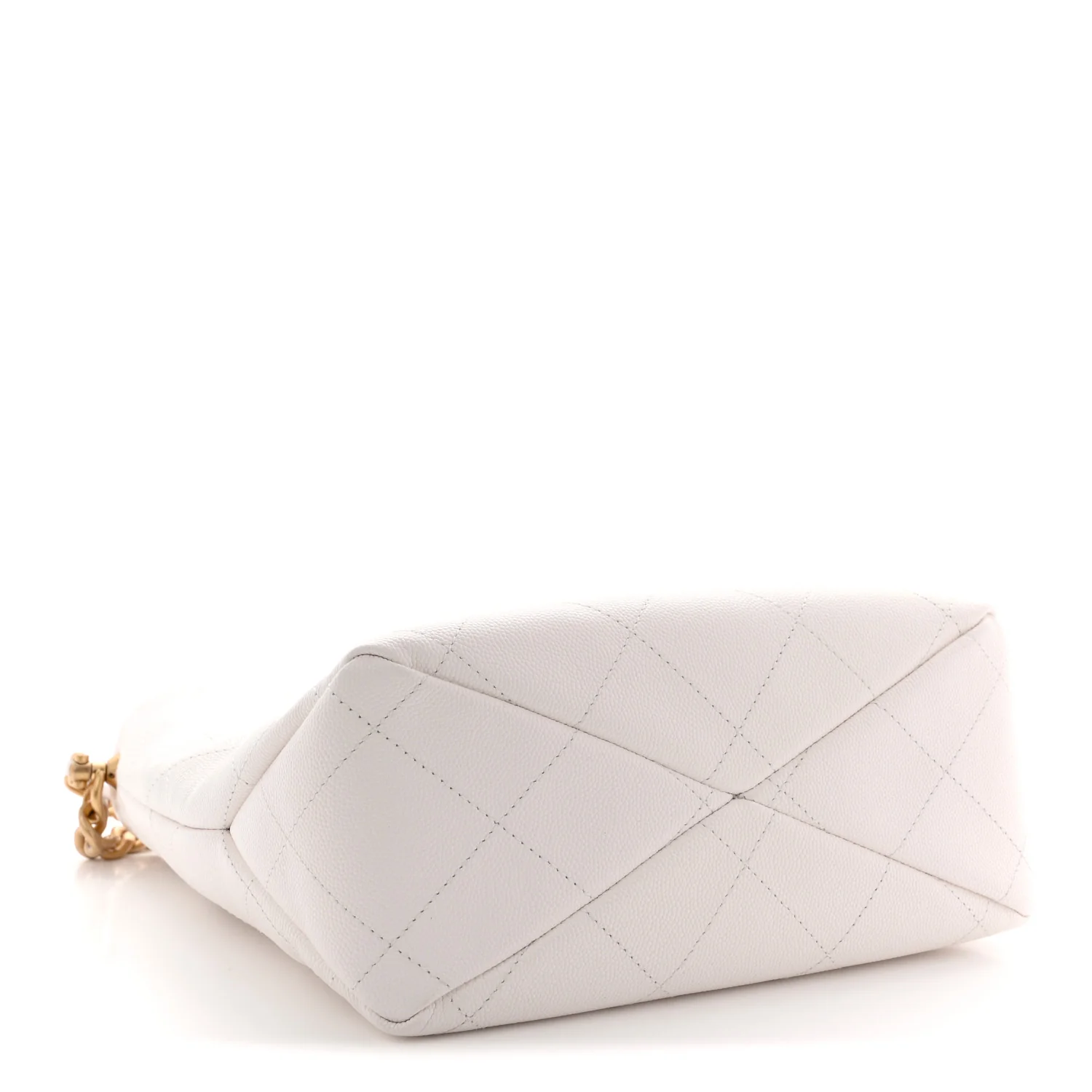 Caviar Quilted Hobo White - Image 5
