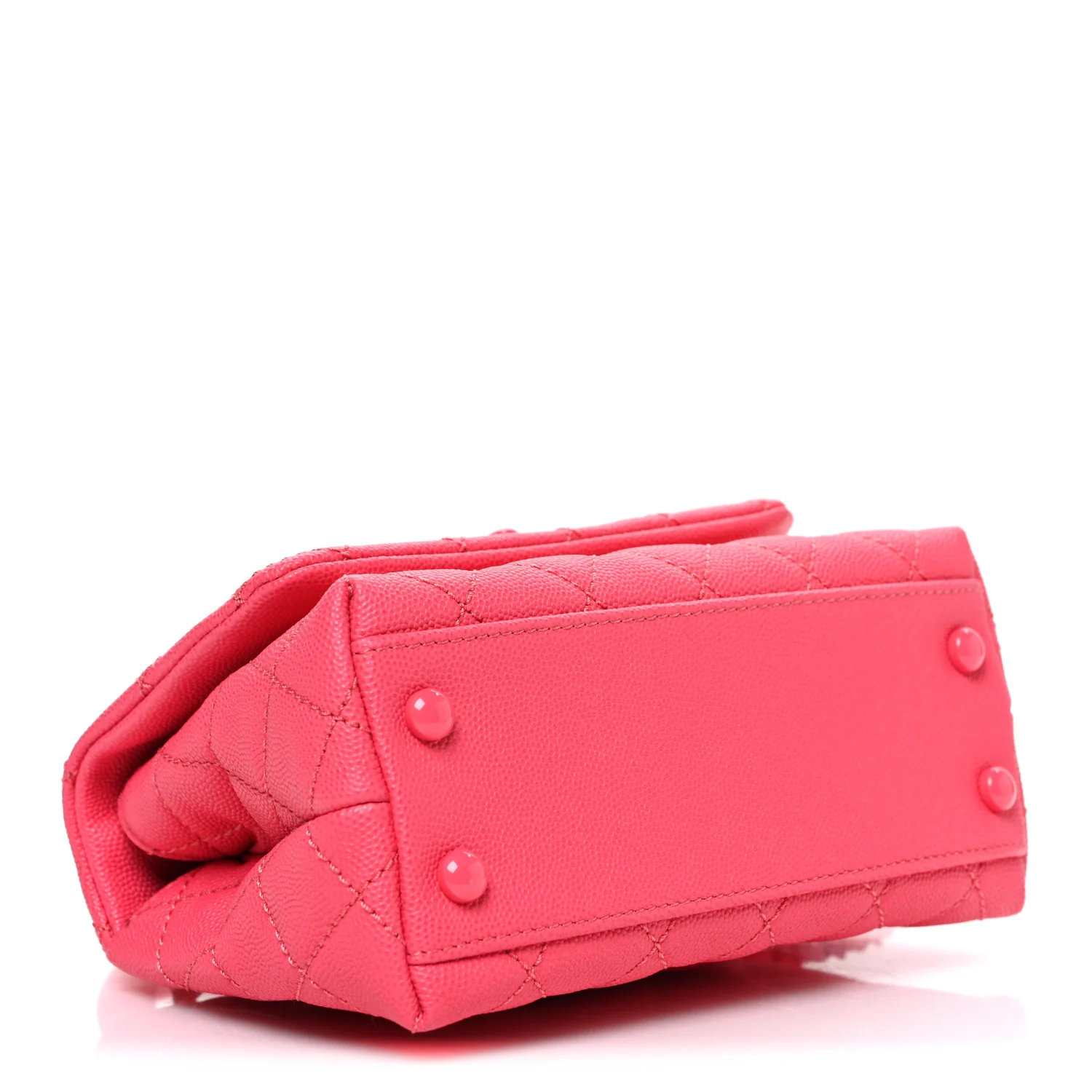 Caviar Quilted Incognito Extra Mini Coco Handle Flap Pink - Image 4