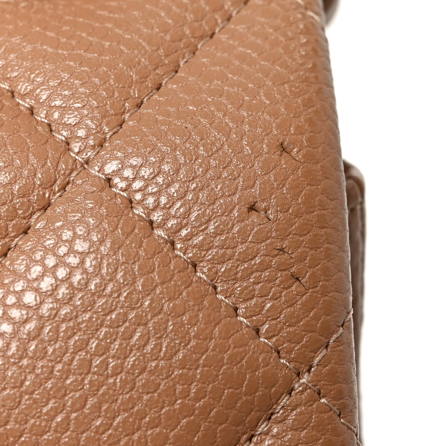 Caviar Quilted Jumbo Double Flap Beige - Image 13