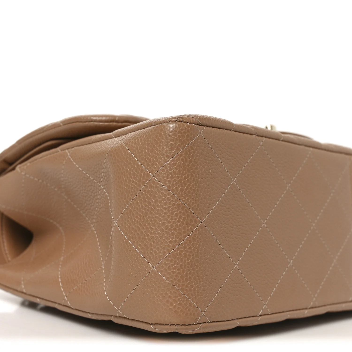 Caviar Quilted Jumbo Double Flap Beige - Image 9