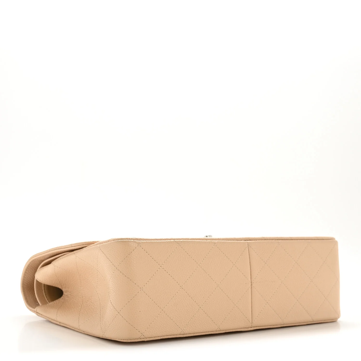Caviar Quilted Jumbo Double Flap Beige Clair - Image 4