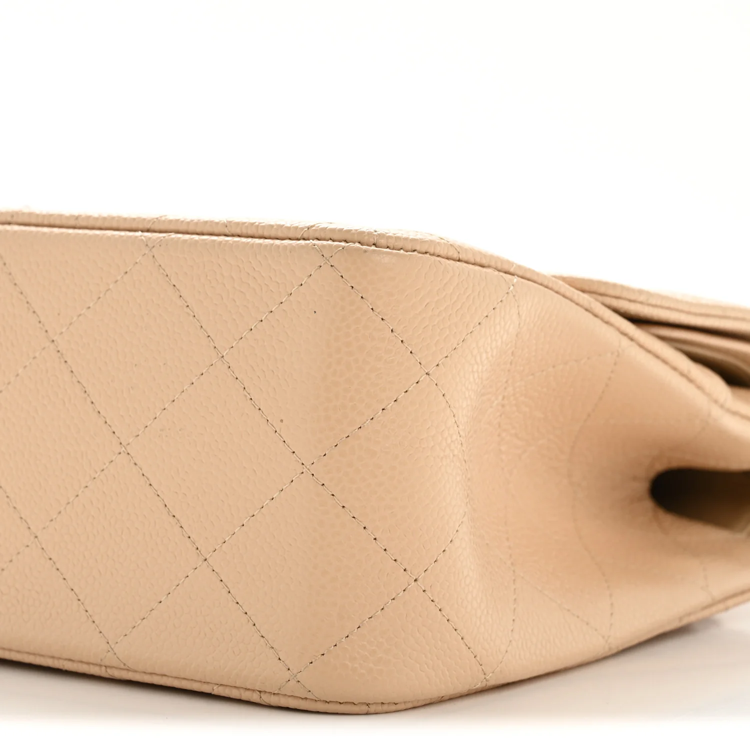 Caviar Quilted Jumbo Double Flap Beige Clair - Image 9