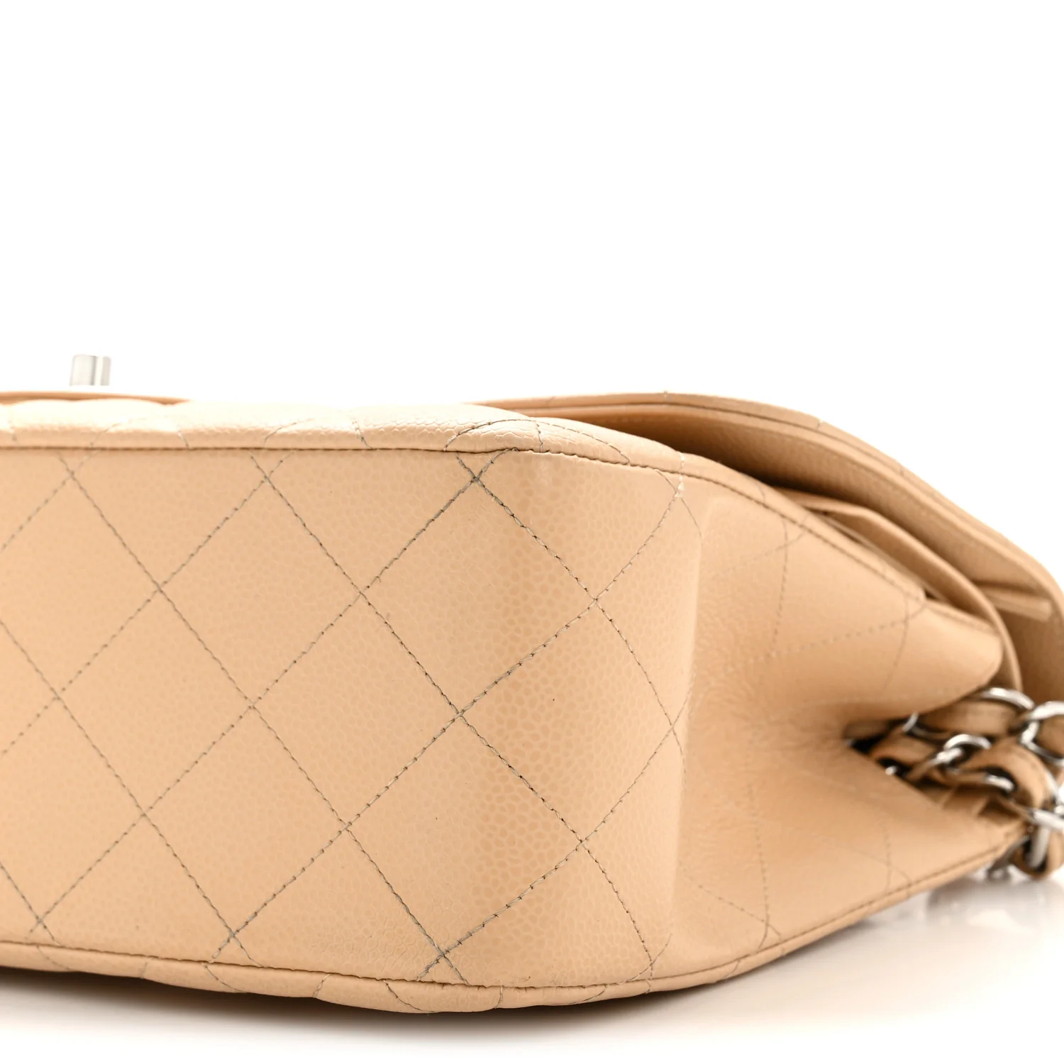 Caviar Quilted Jumbo Double Flap Beige Clair - Image 10
