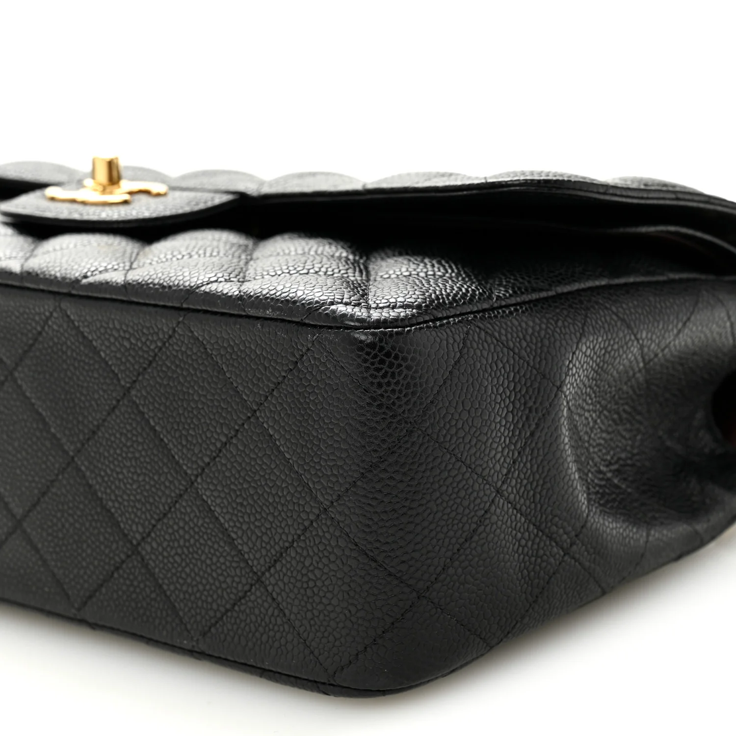 Caviar Quilted Jumbo Double Flap Black - Image 10