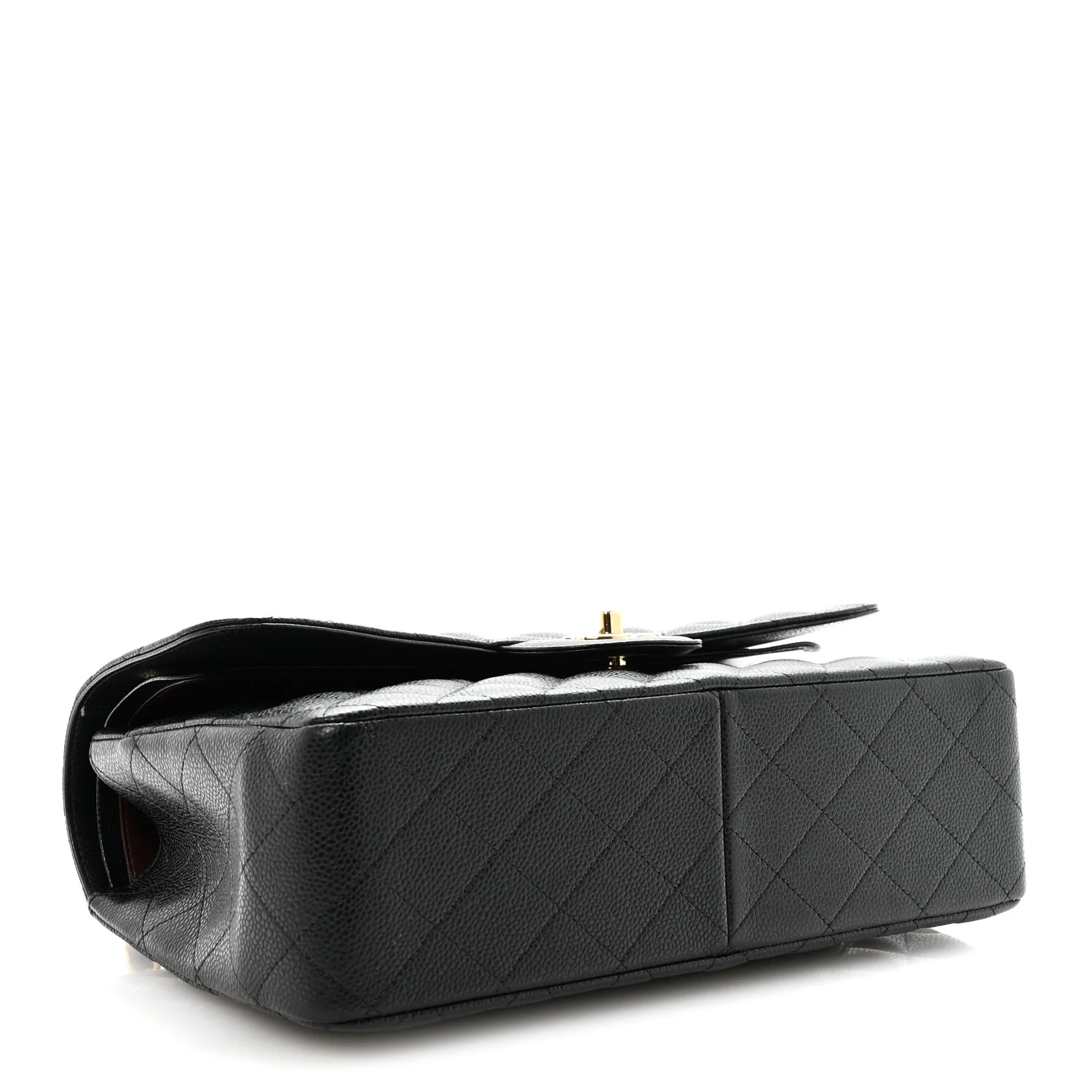 Caviar Quilted Jumbo Double Flap Black - Image 4