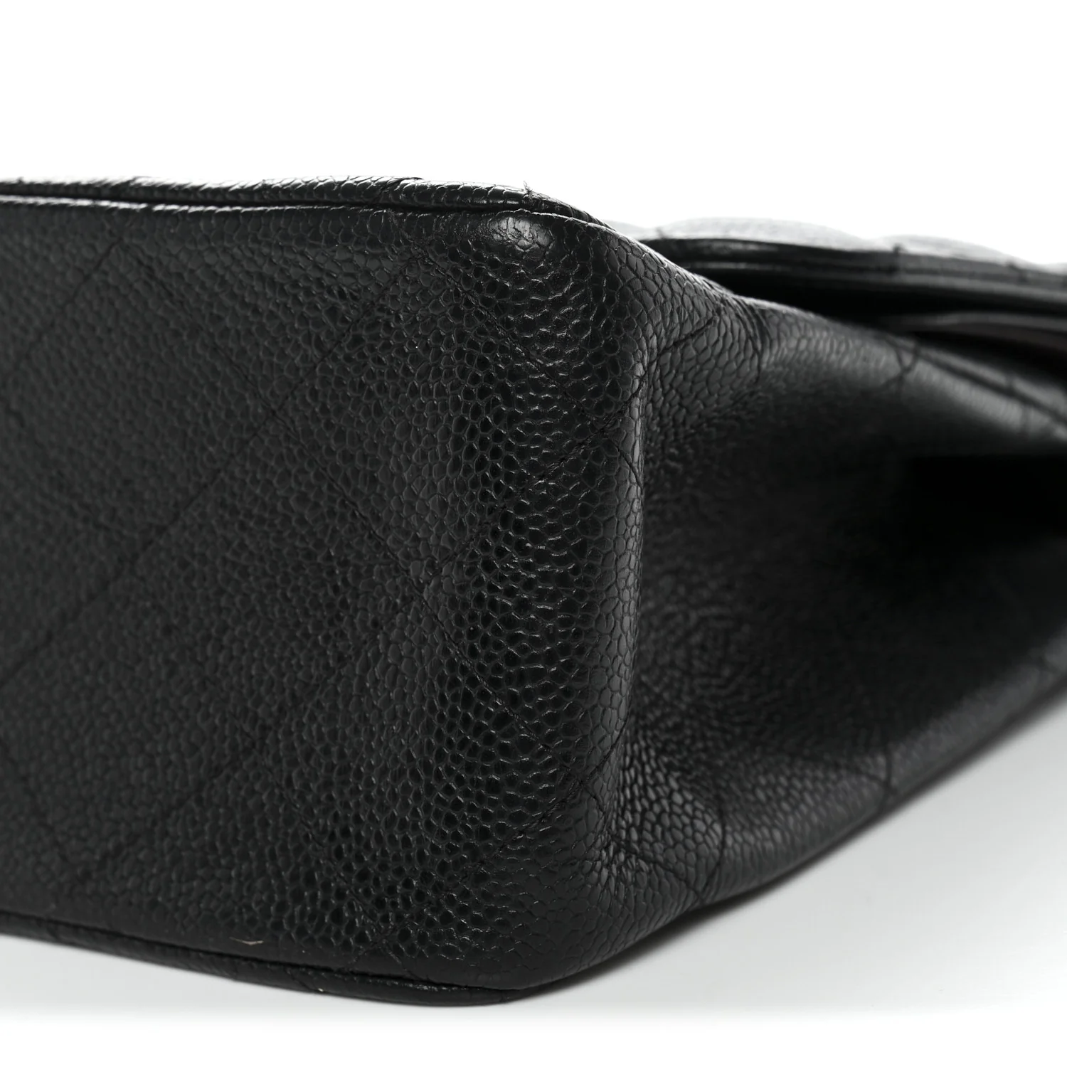 Caviar Quilted Jumbo Double Flap Black - Image 10