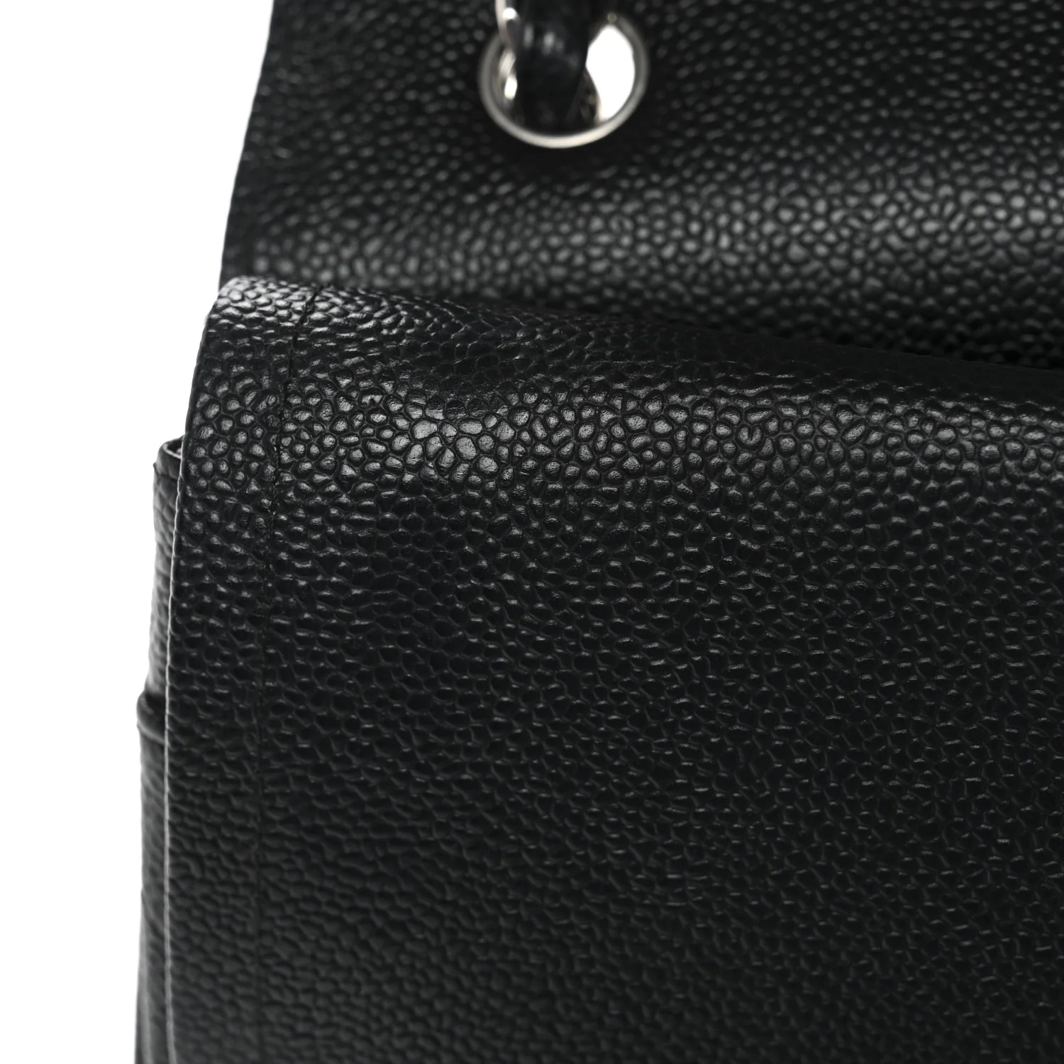 Caviar Quilted Jumbo Double Flap Black - Image 12