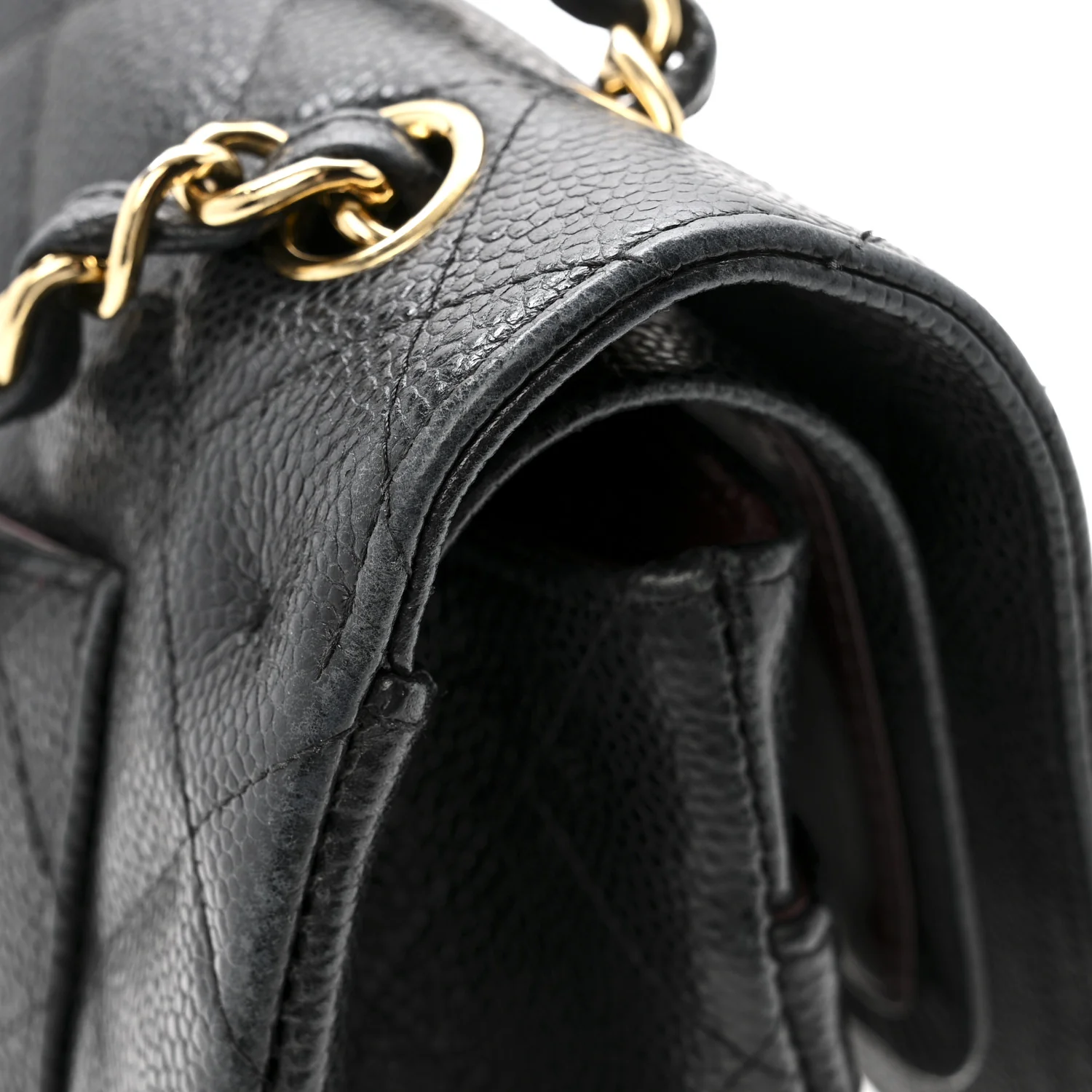 Caviar Quilted Jumbo Double Flap Black - Image 15