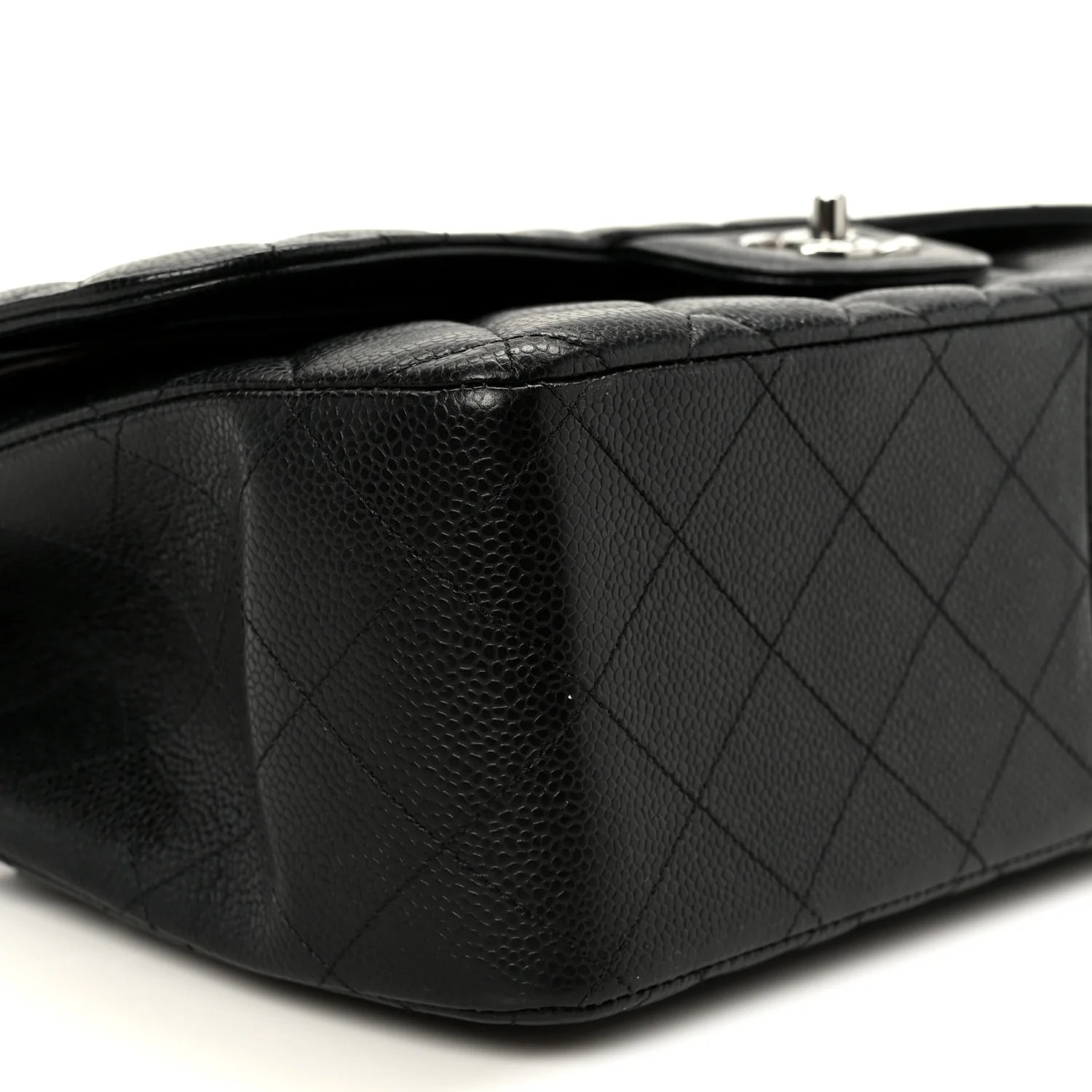 Caviar Quilted Jumbo Double Flap Black - Image 10