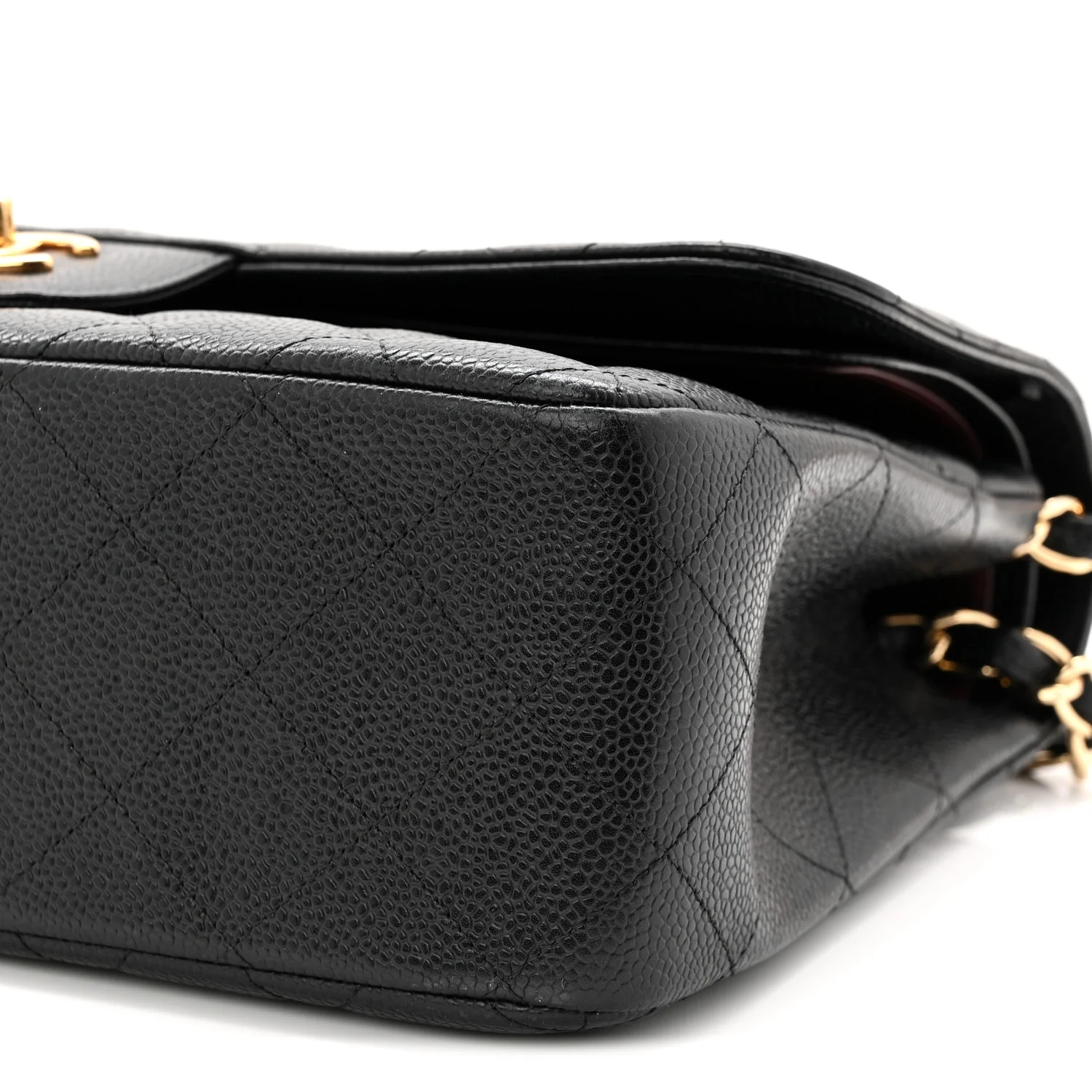 Caviar Quilted Jumbo Double Flap Black - Image 10