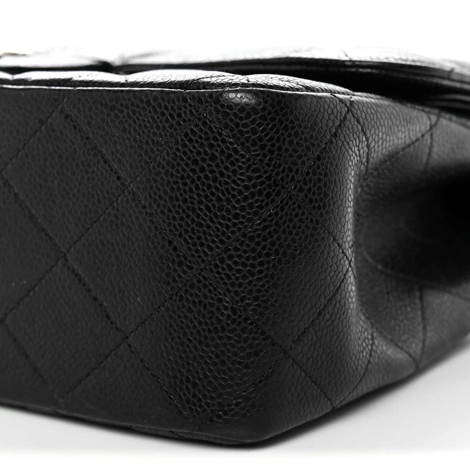 Caviar Quilted Jumbo Double Flap Black - Image 10