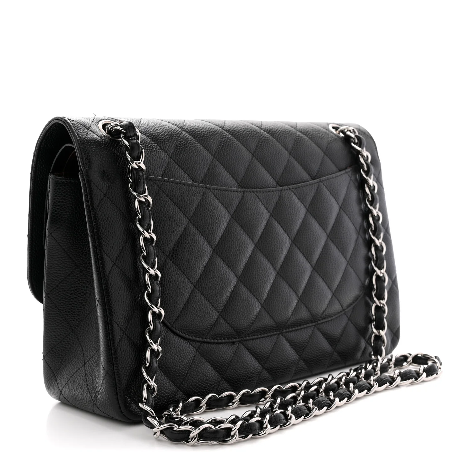 Caviar Quilted Jumbo Double Flap Black - Image 3