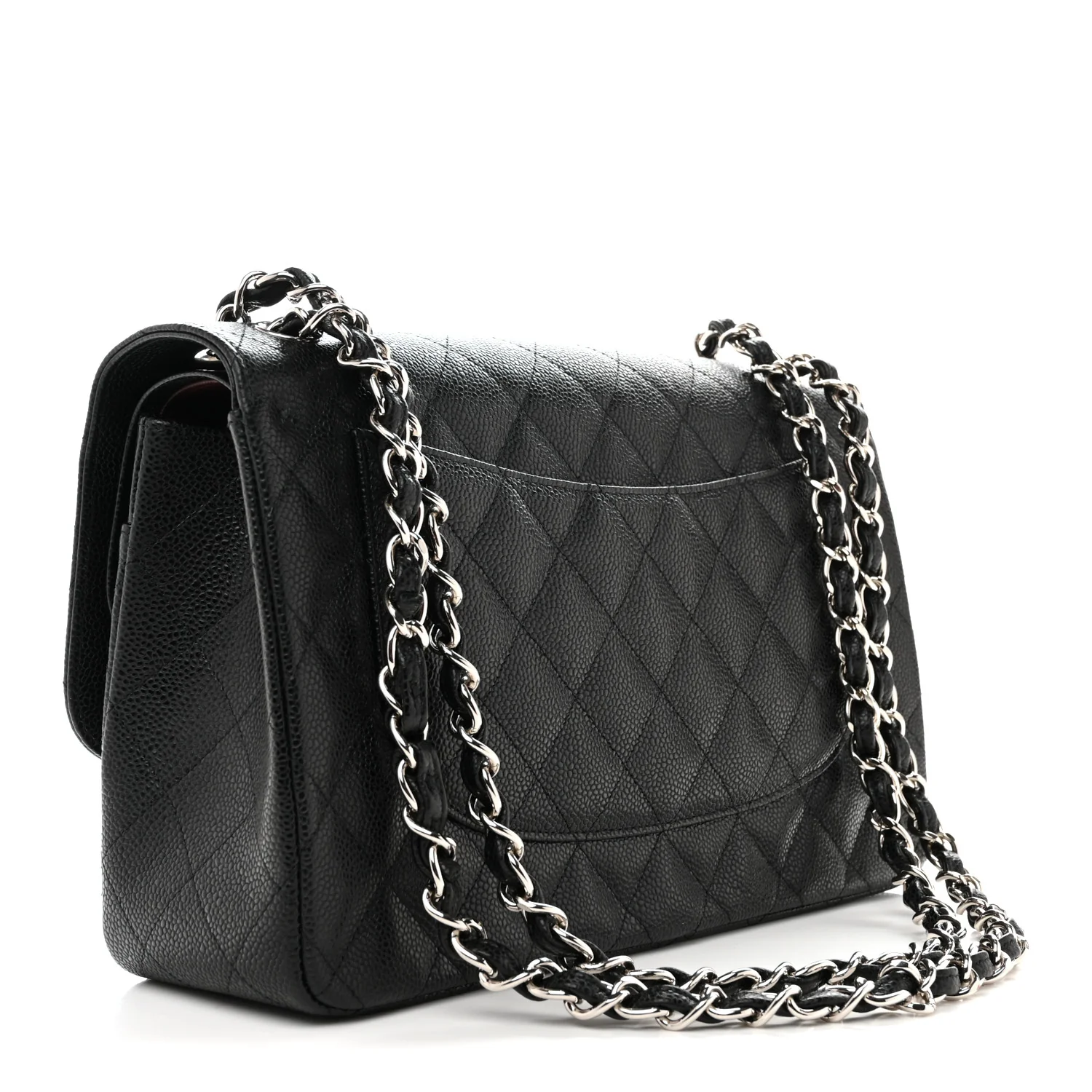 Caviar Quilted Jumbo Double Flap Black - Image 3