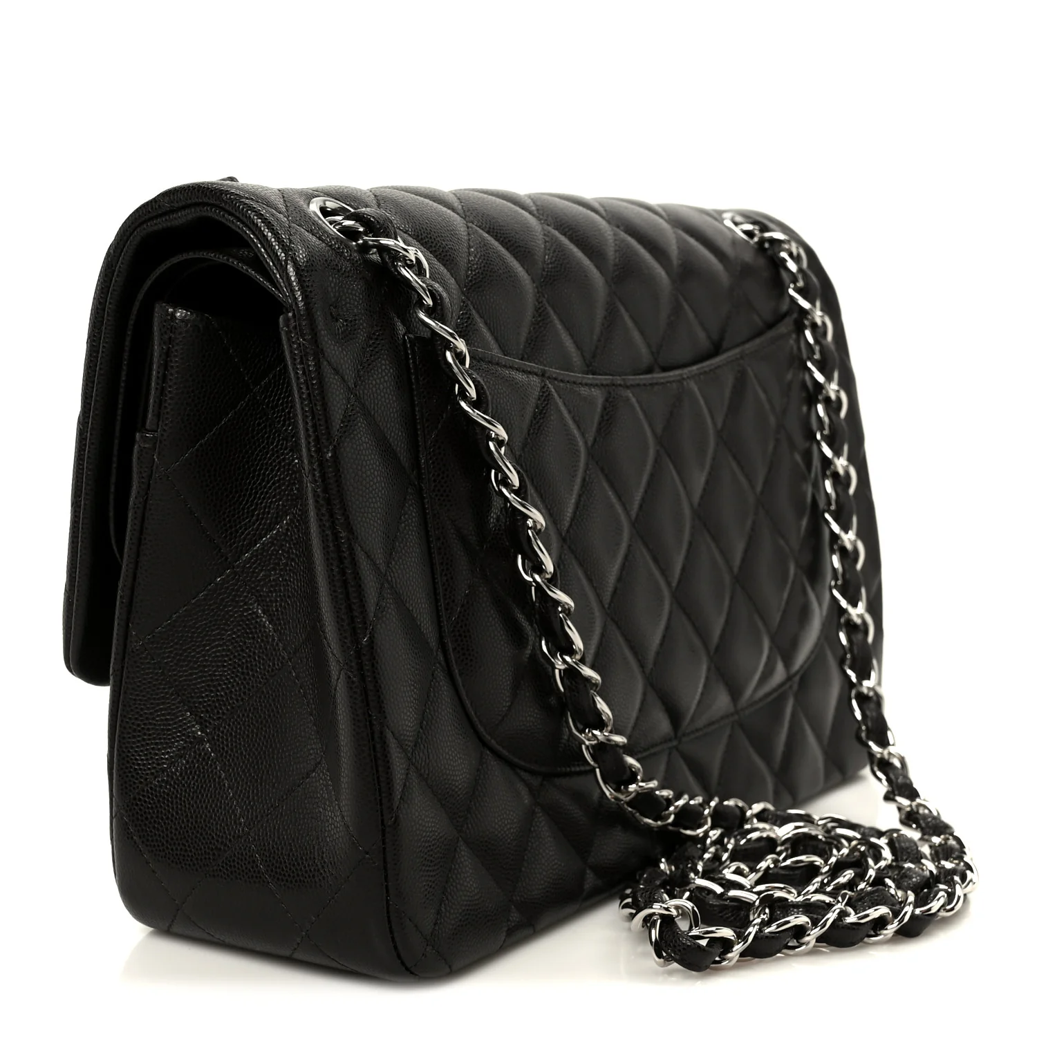 Caviar Quilted Jumbo Double Flap Dark Brown - Image 3