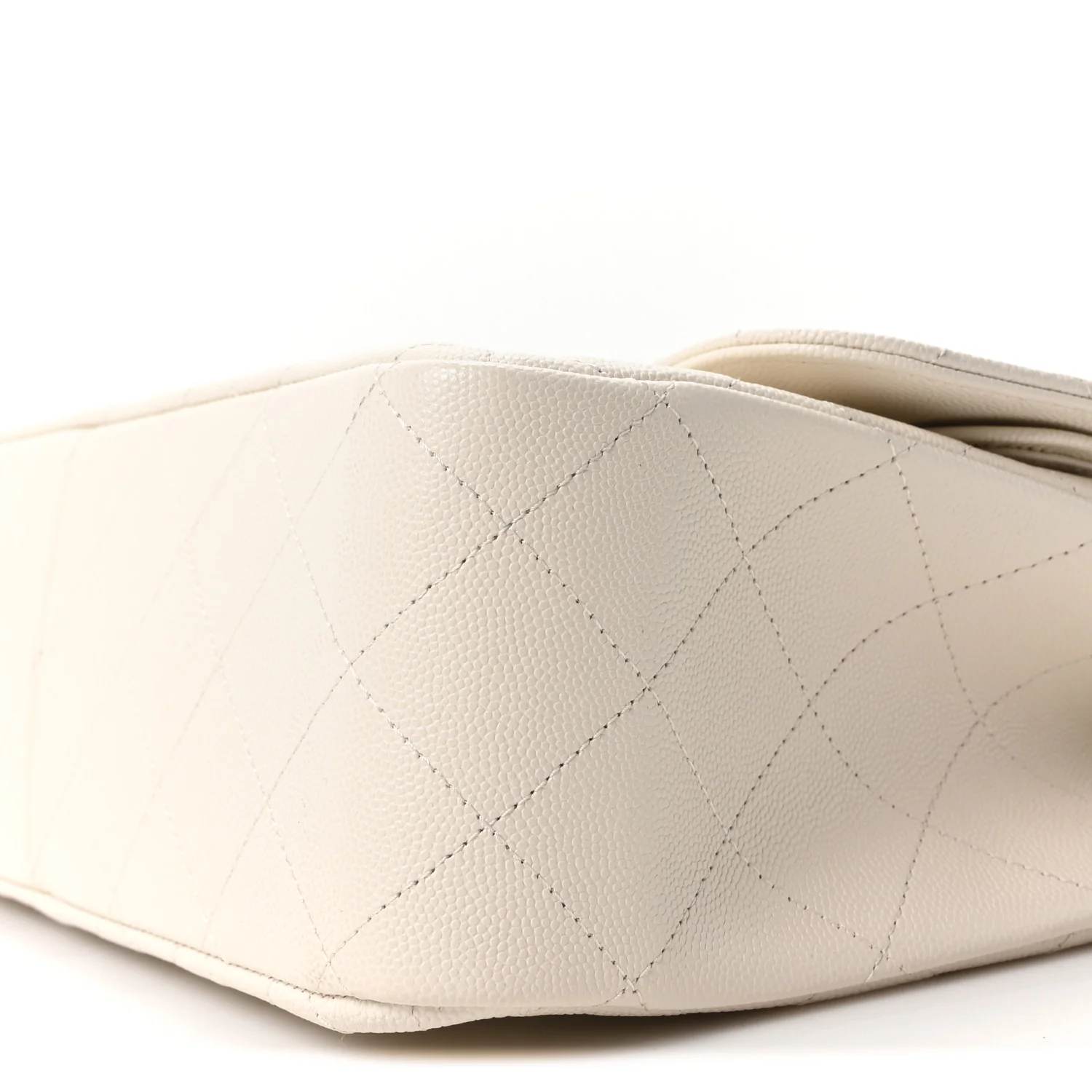 Caviar Quilted Jumbo Double Flap White - Image 10