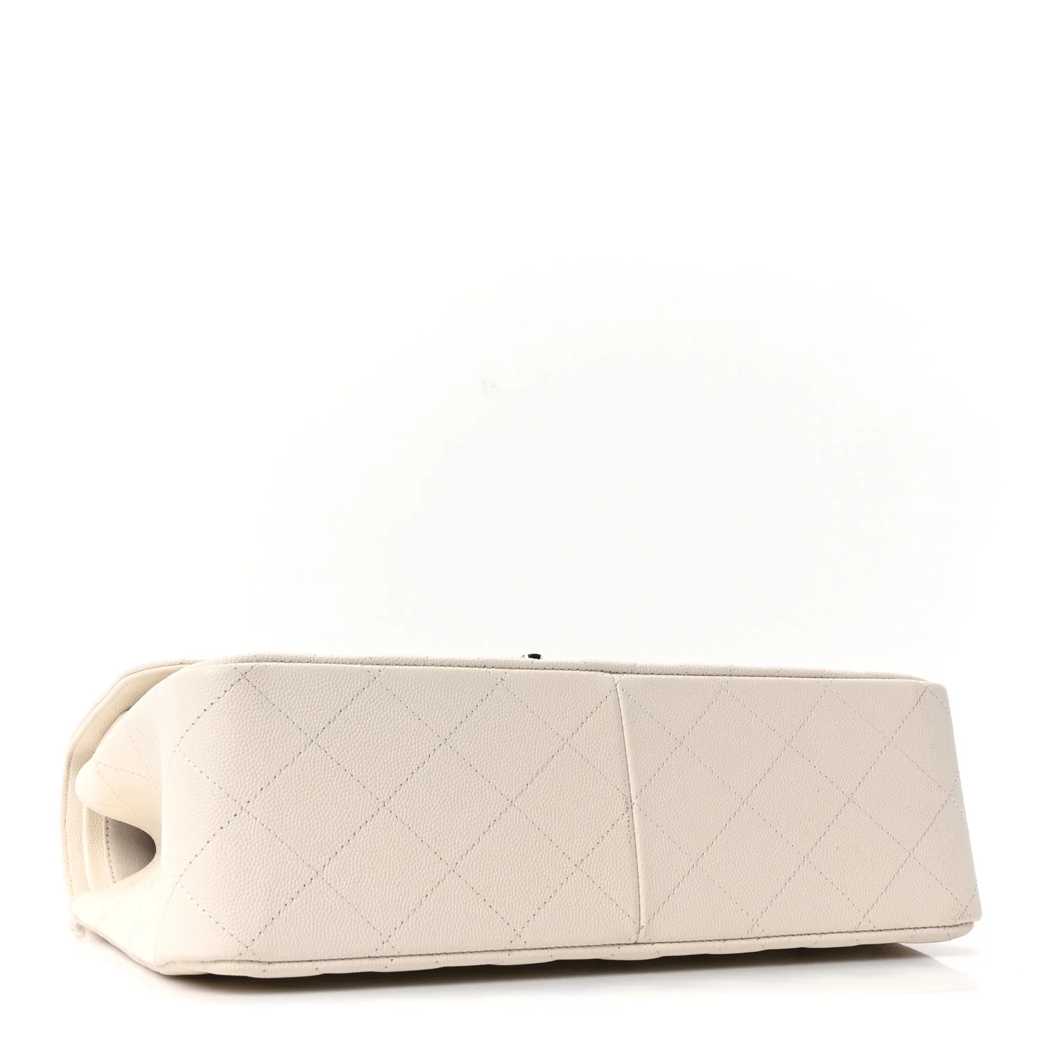 Caviar Quilted Jumbo Double Flap White - Image 4