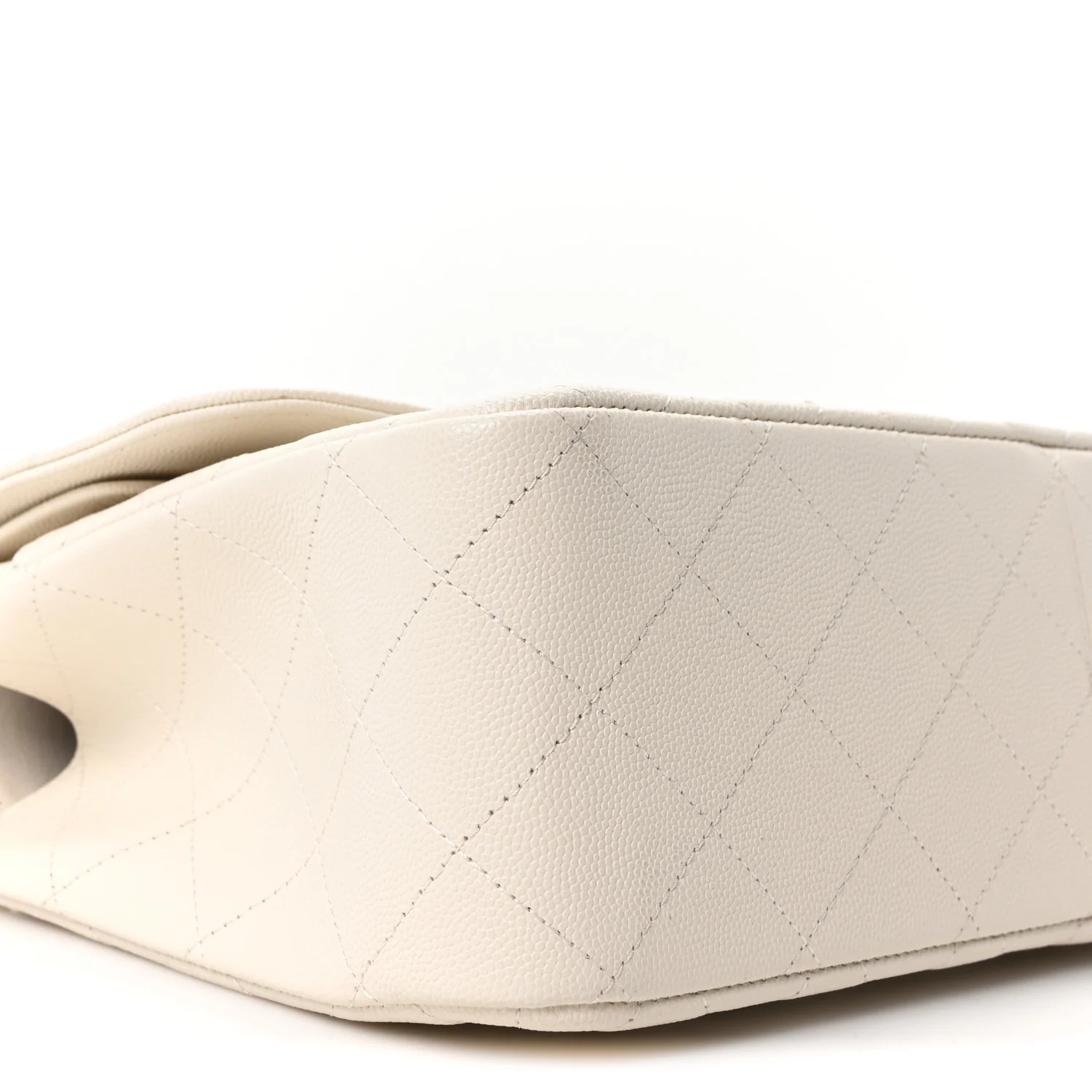 Caviar Quilted Jumbo Double Flap White - Image 9