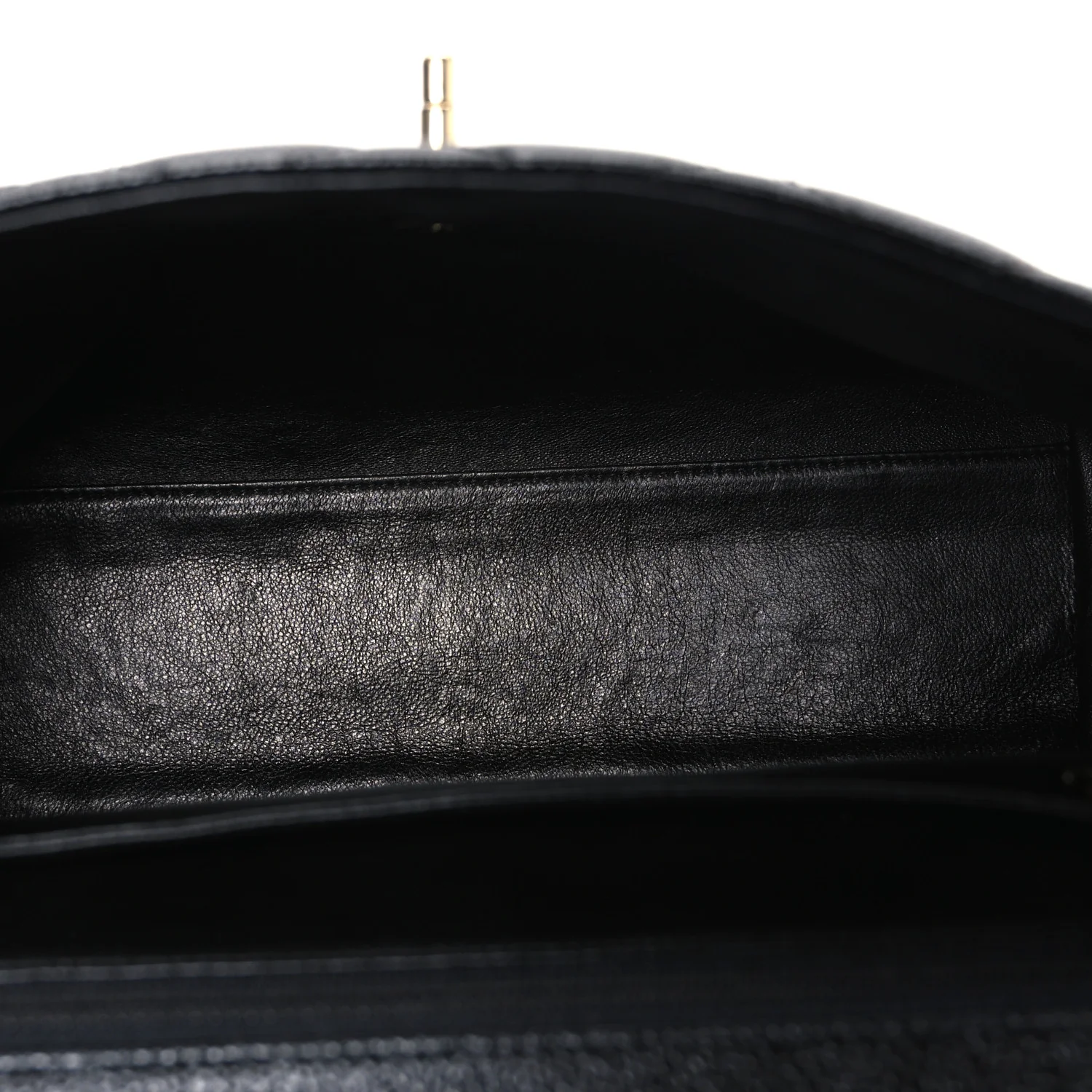 Caviar Quilted Jumbo Kelly Flap Black - Image 5