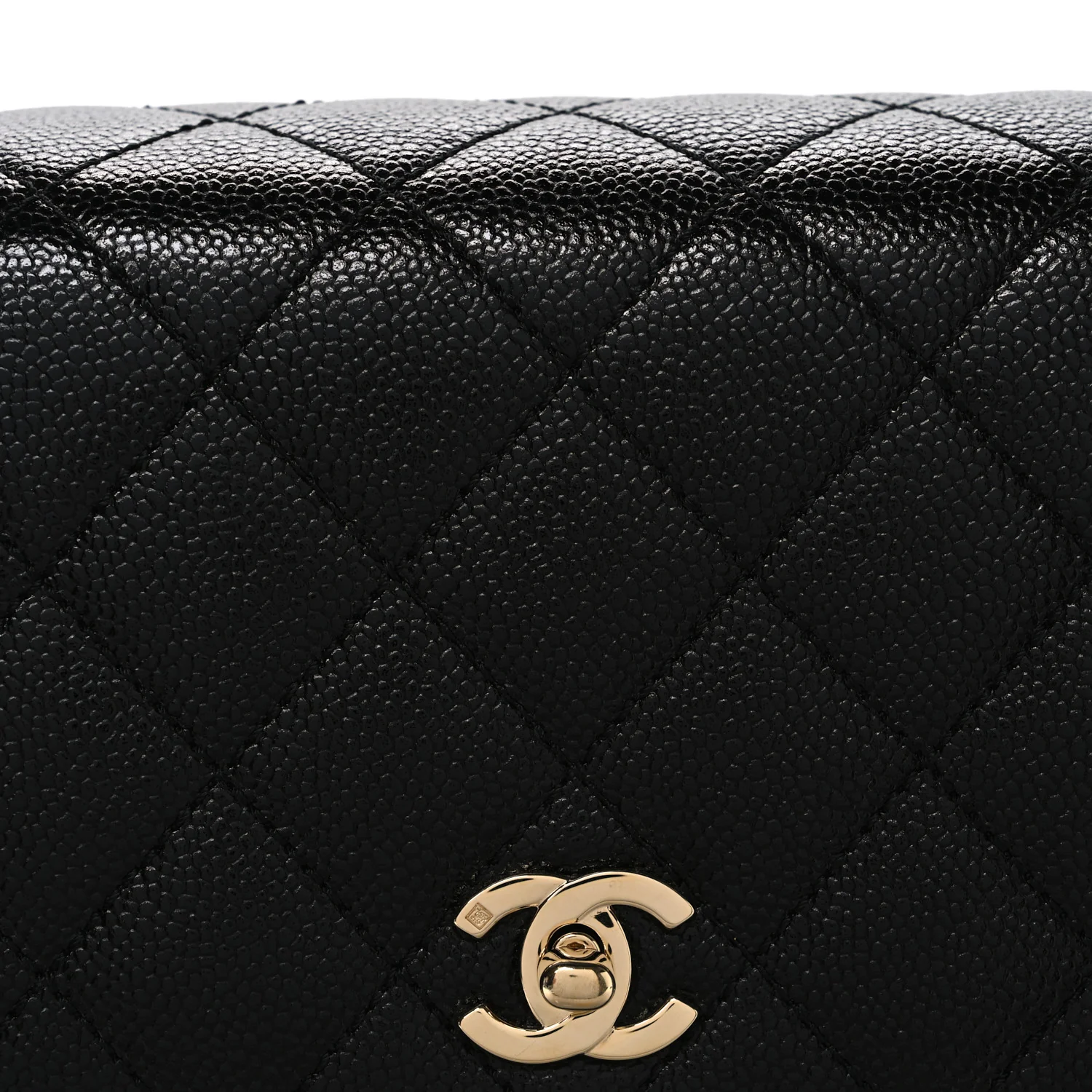 Caviar Quilted Jumbo Kelly Flap Black - Image 8