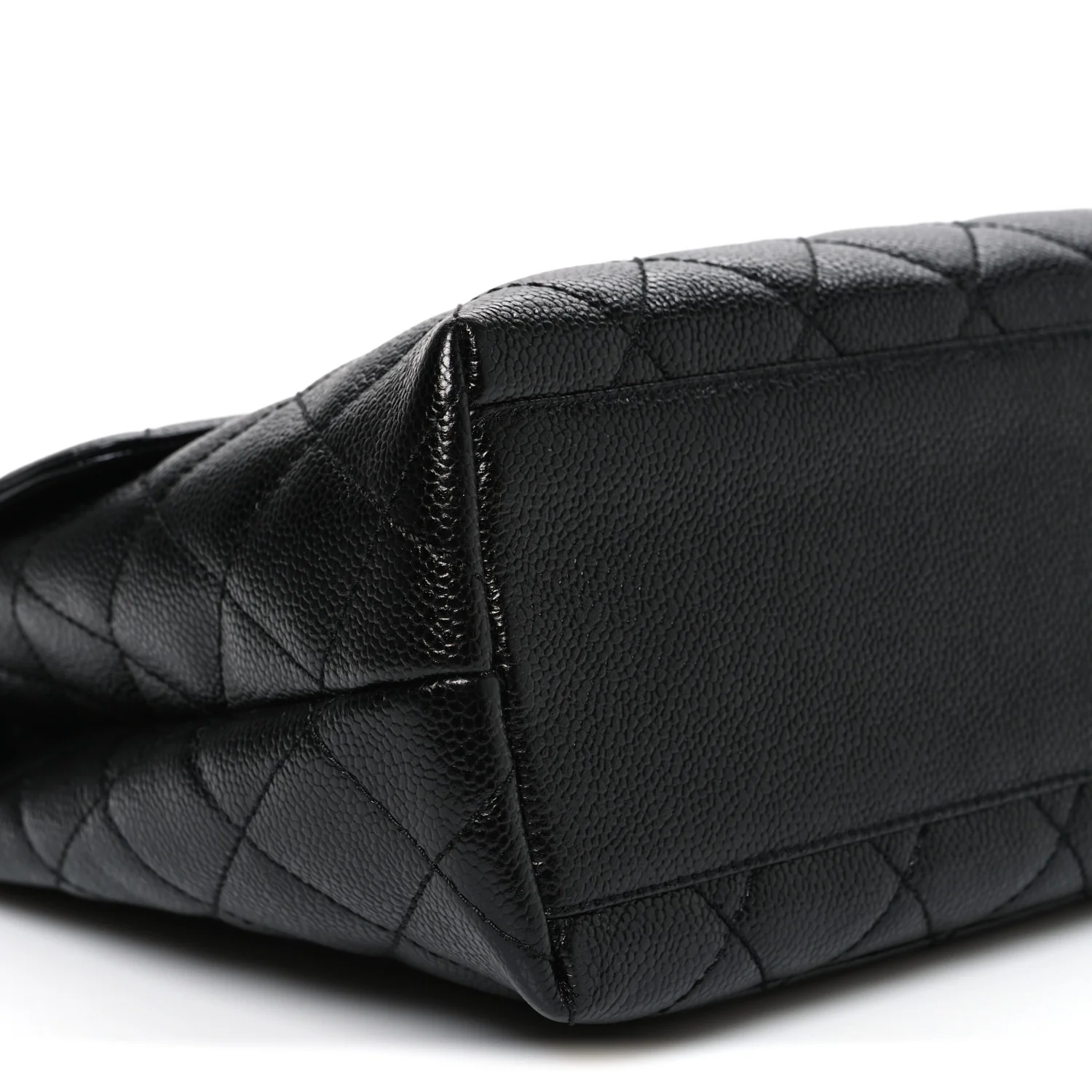 Caviar Quilted Jumbo Kelly Flap Black - Image 9