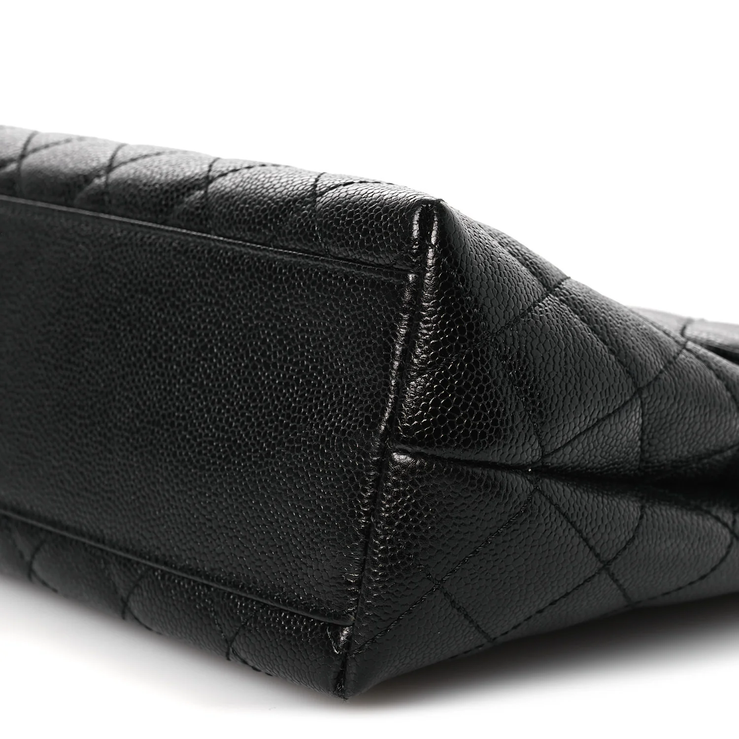Caviar Quilted Jumbo Kelly Flap Black - Image 11