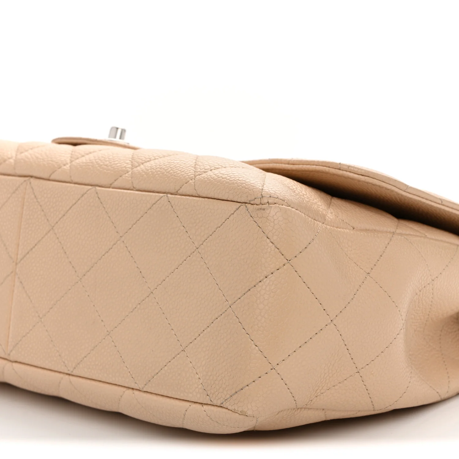 Caviar Quilted Jumbo Single Flap Beige Clair - Image 10