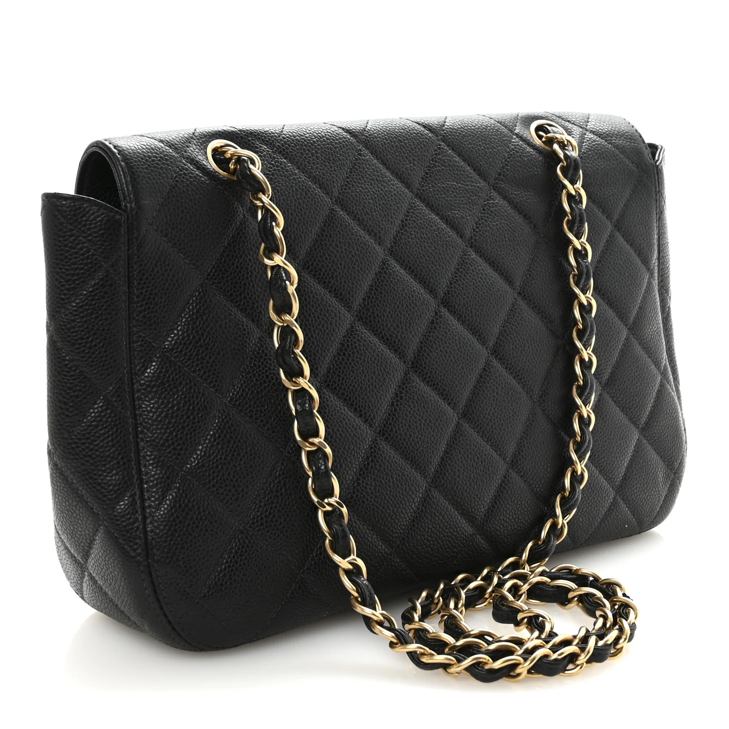 Caviar Quilted Jumbo Single Flap Black - Image 3