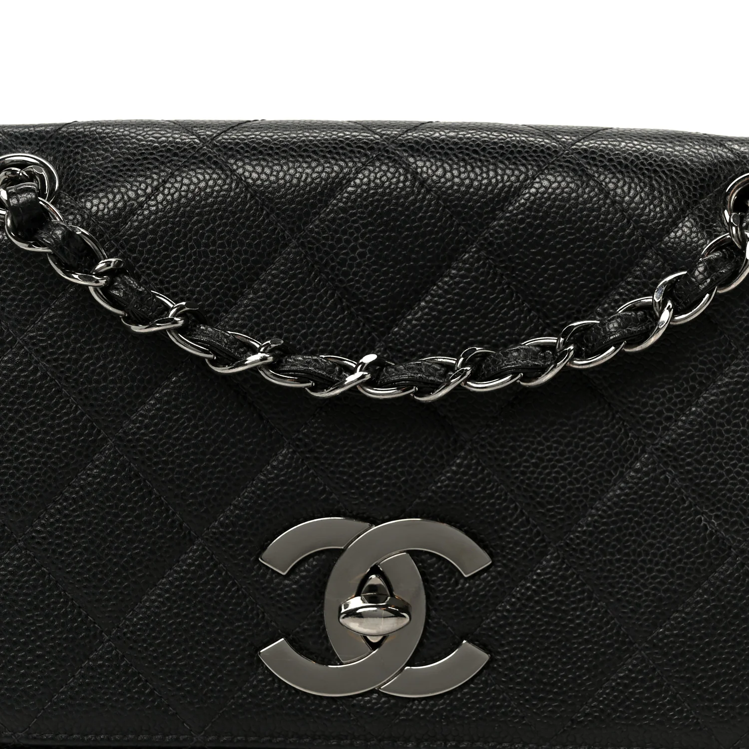 Caviar Quilted Jumbo Single Flap Black - Image 10