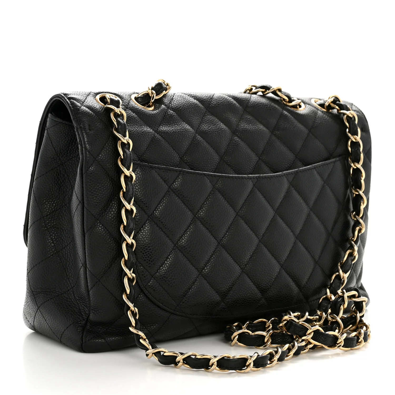 Caviar Quilted Jumbo Single Flap Black - Image 3