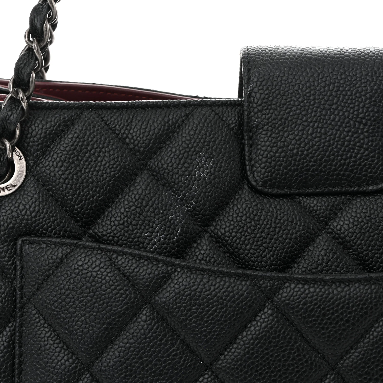 Caviar Quilted Large CC Accordion Shopping Bag Black - Image 11