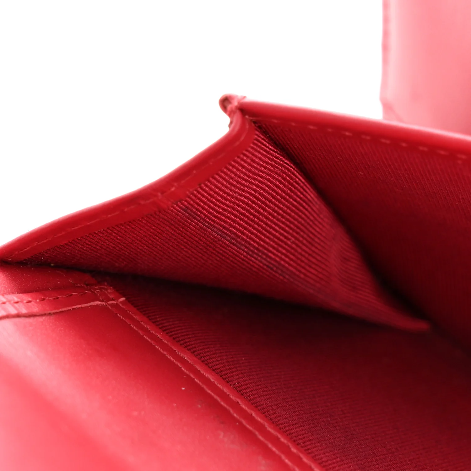 Caviar Quilted Large Flap Wallet Red - Image 9