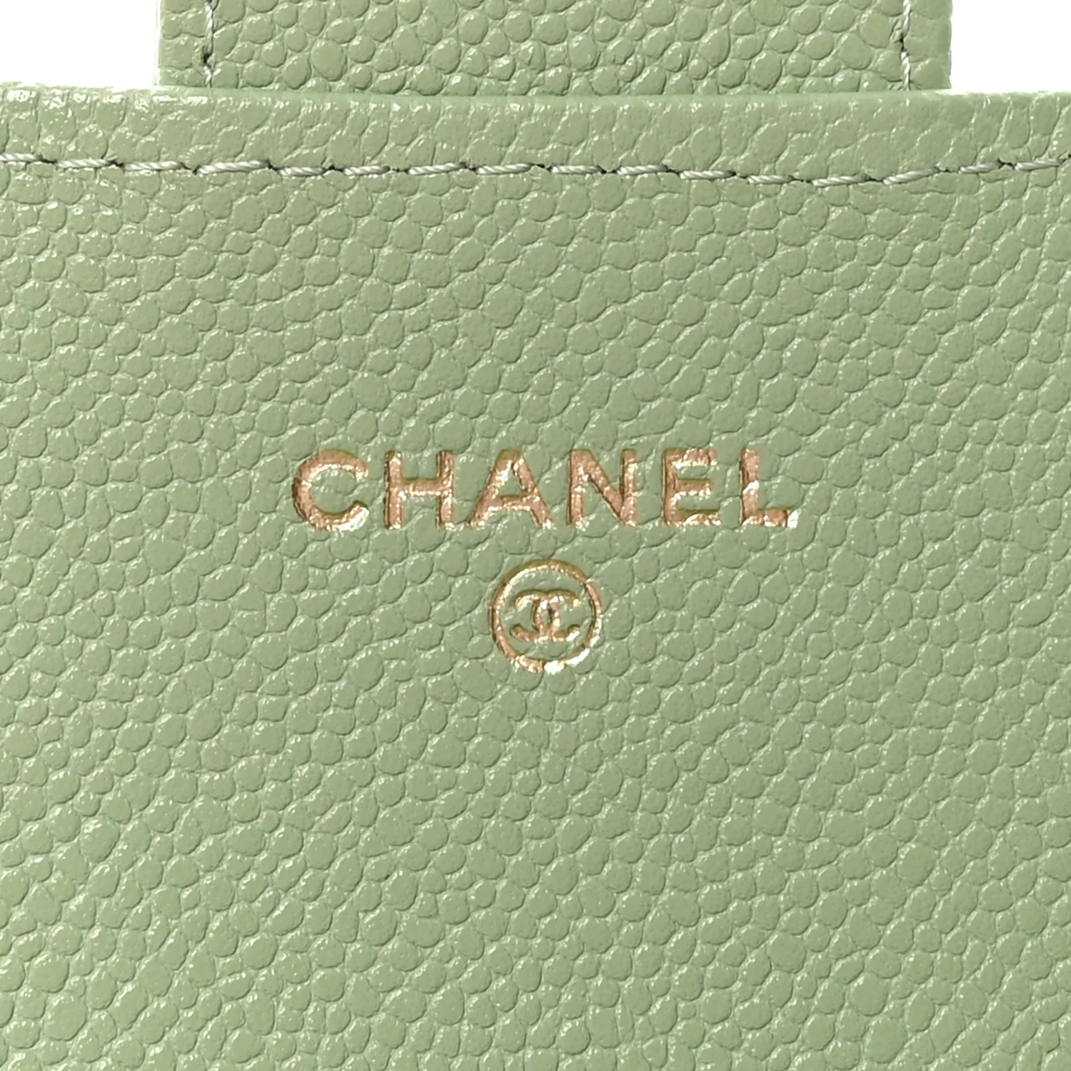 Caviar Quilted Large Gusset Flap Wallet Light Green - Image 6