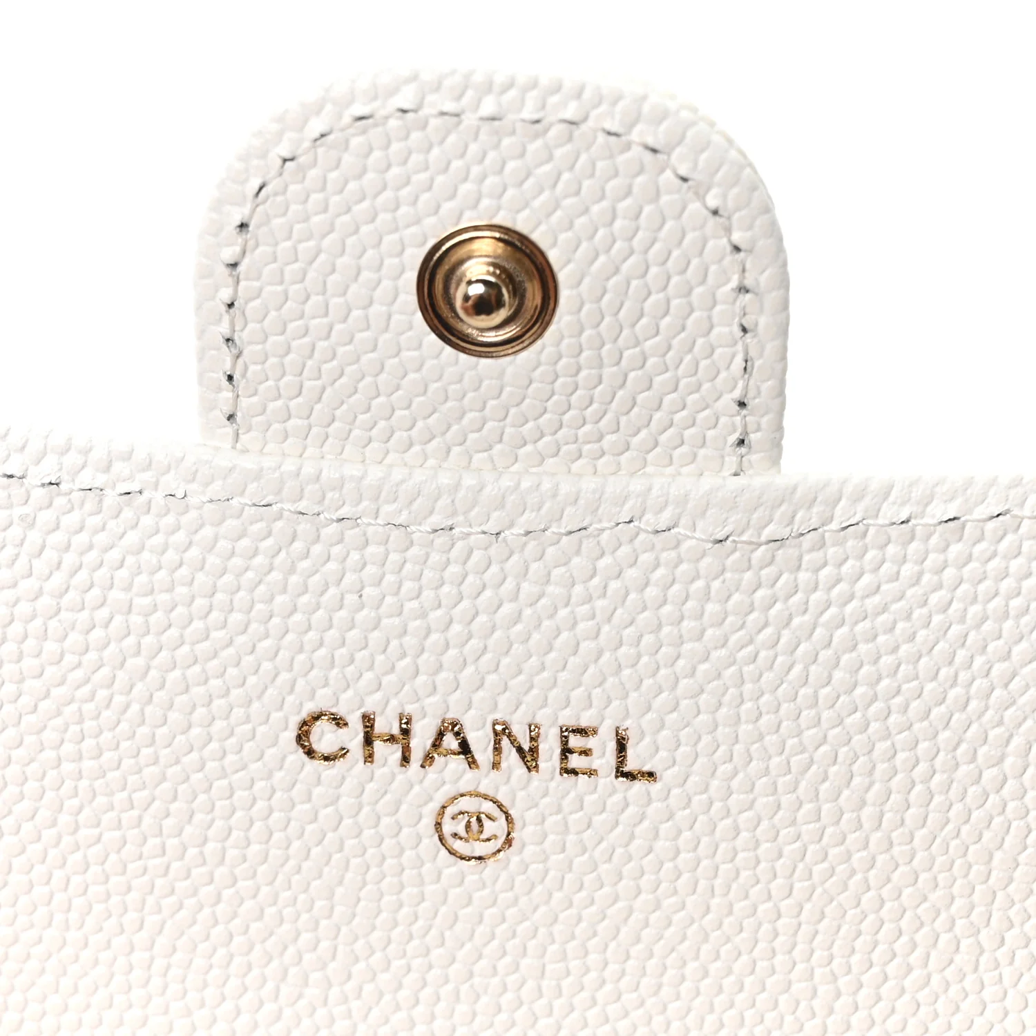 Caviar Quilted Large Gusset Flap Wallet White - Image 6