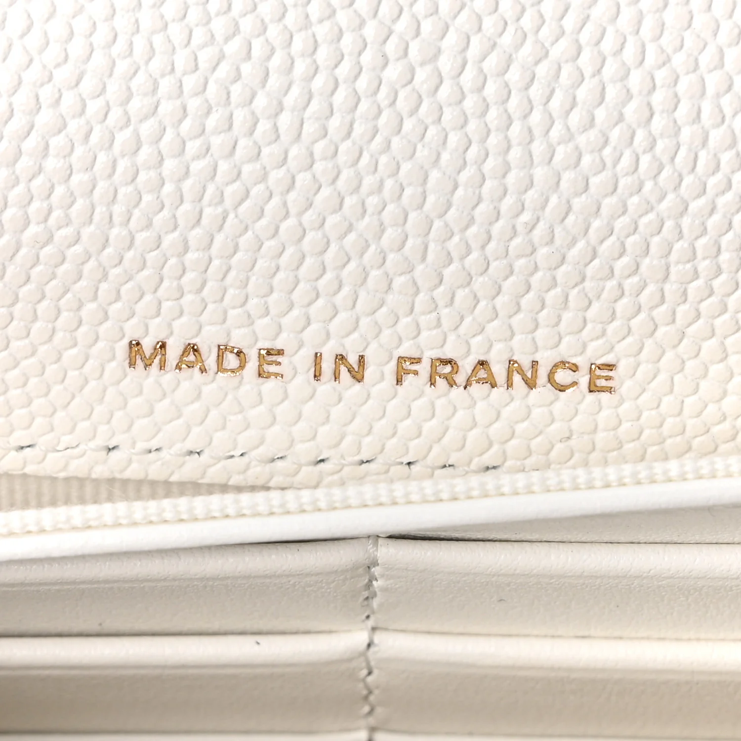 Caviar Quilted Large Gusset Flap Wallet White - Image 7