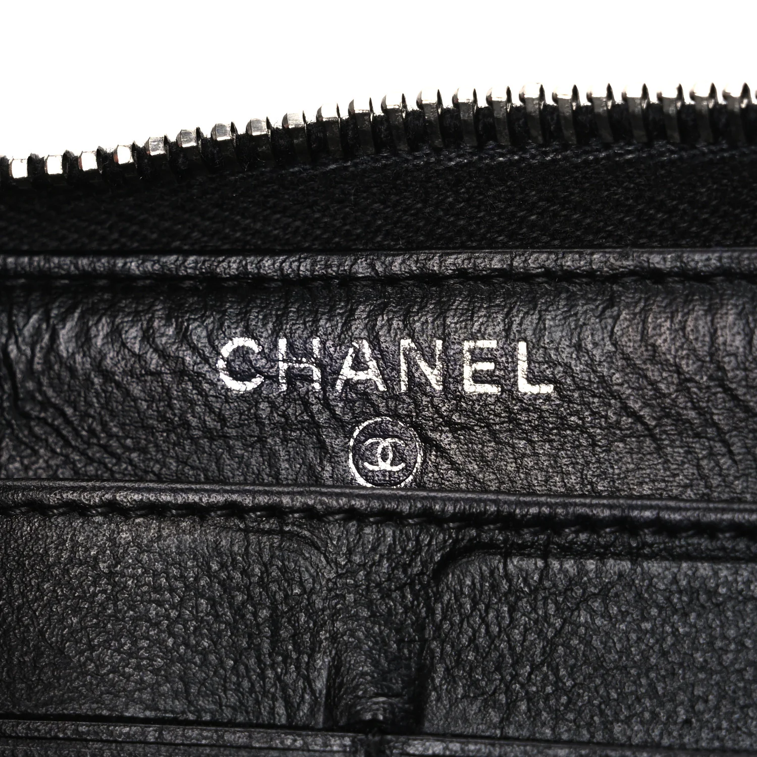 Caviar Quilted Large Gusset Zip Around Wallet Black - Image 6