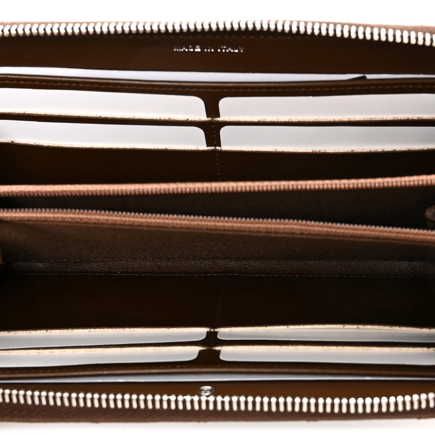 Caviar Quilted Large Gusset Zip Around Wallet Brown - Image 5