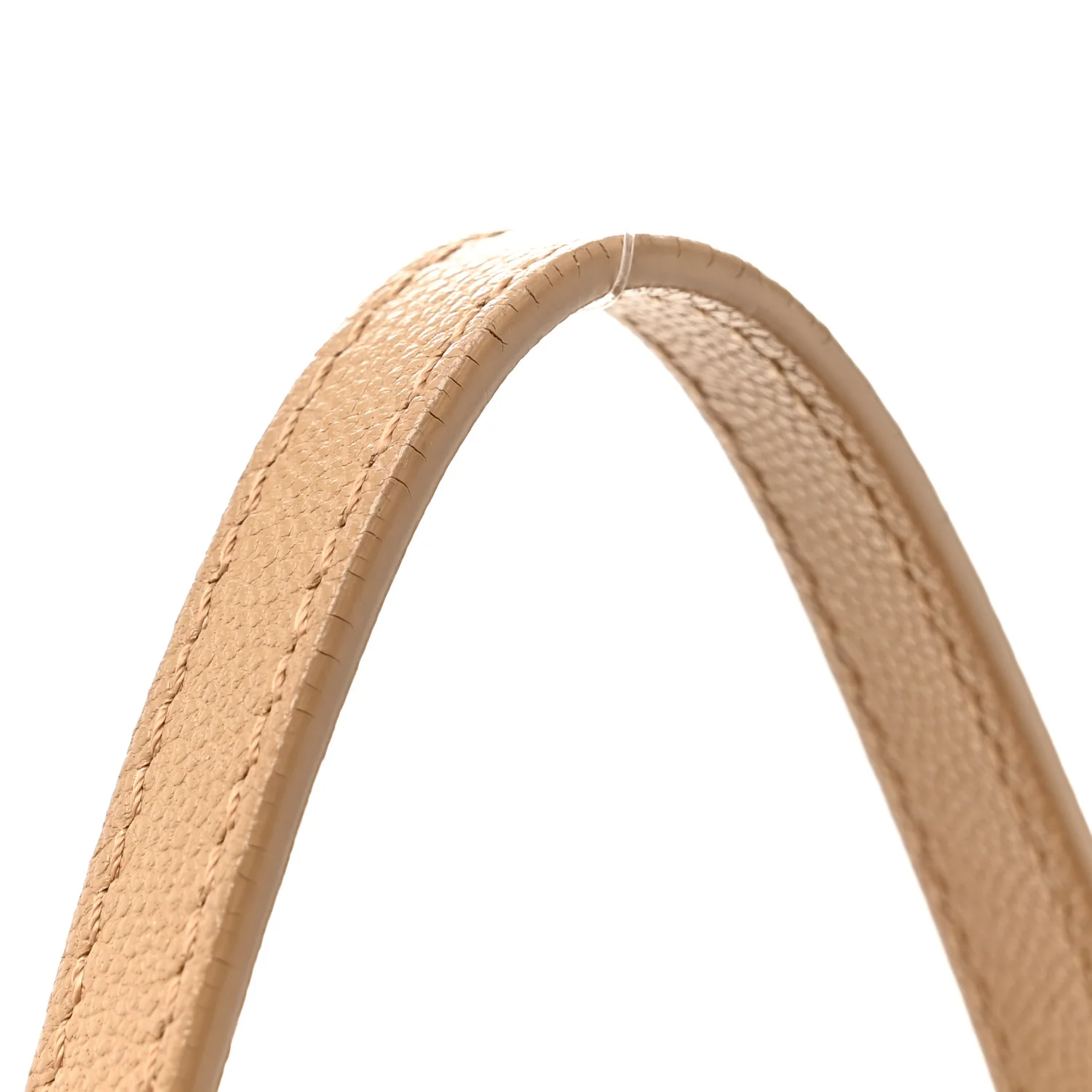 Caviar Quilted Large Rolled Up Bucket Drawstring Bag Beige - Image 11