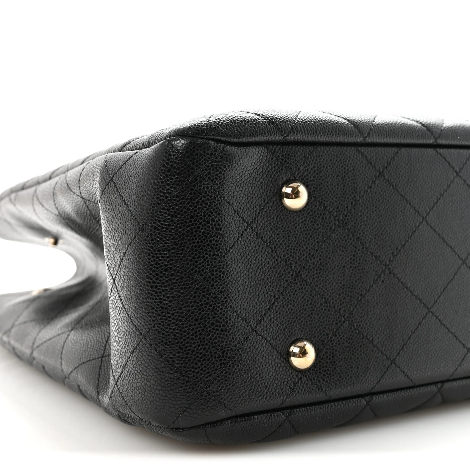 Caviar Quilted Large Shopping Tote Black - Image 8