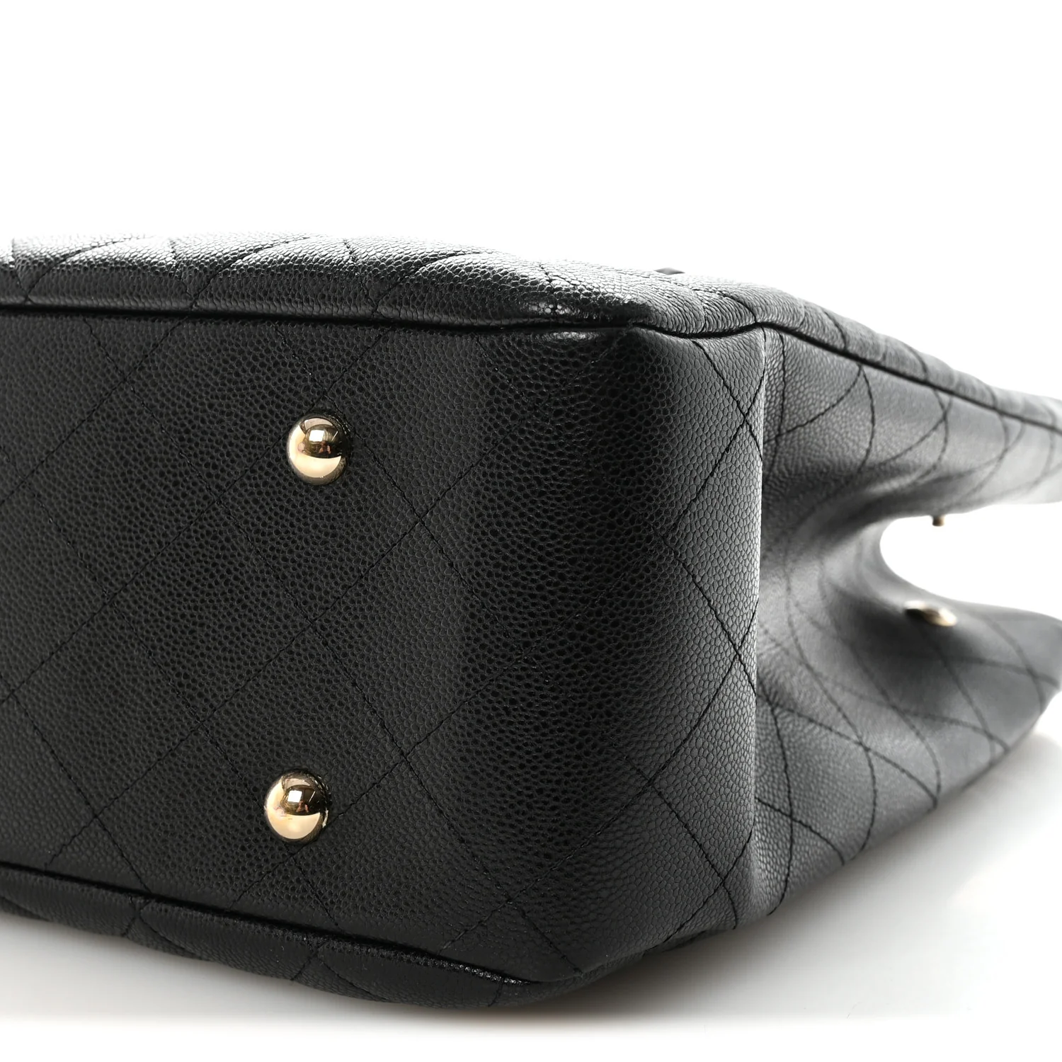 Caviar Quilted Large Shopping Tote Black - Image 9