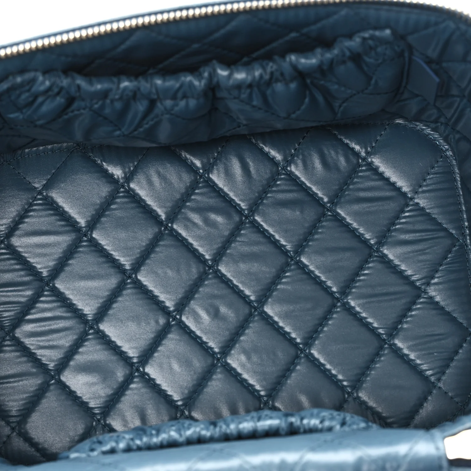 Caviar Quilted Large Vanity Pouch Blue - Image 5