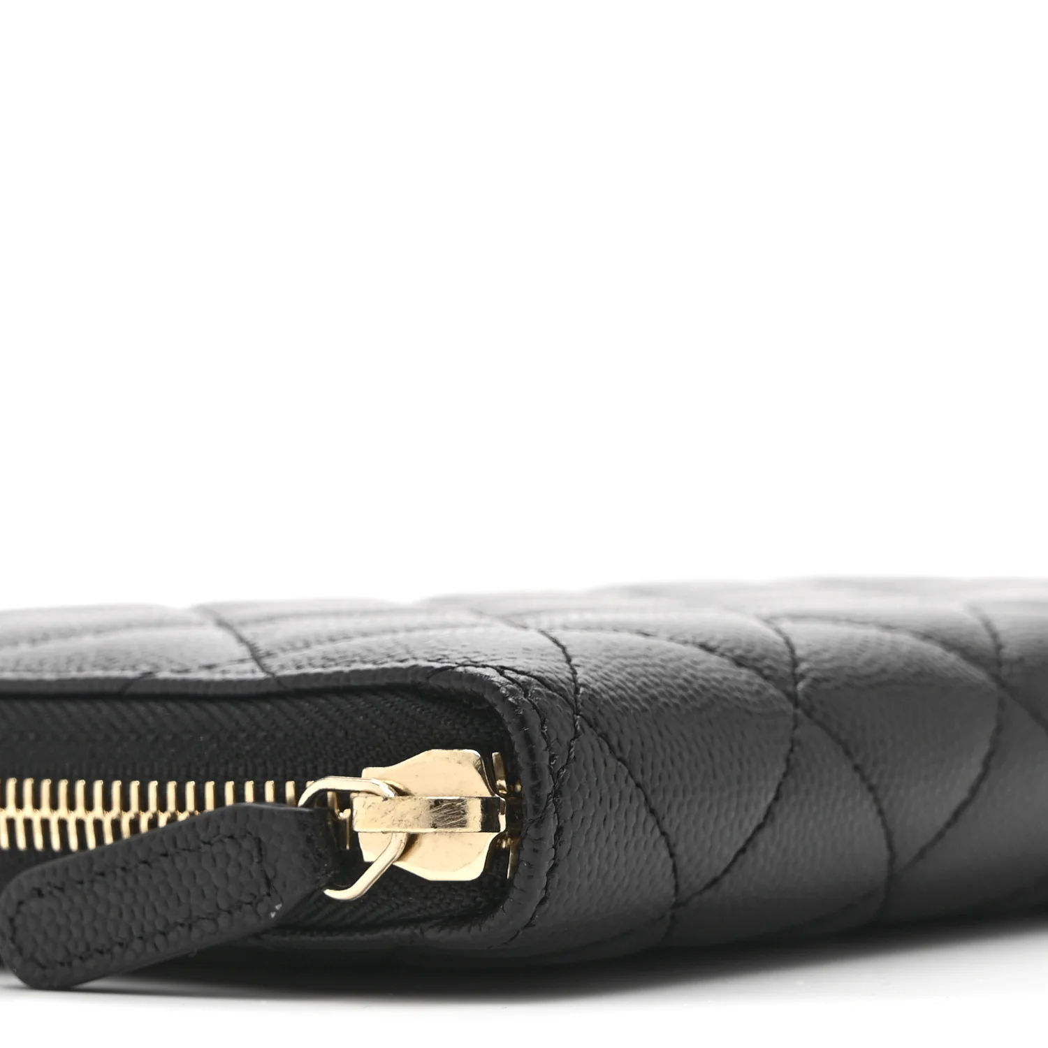 Caviar Quilted Large Zip Around Organizer Wallet Black - Image 10