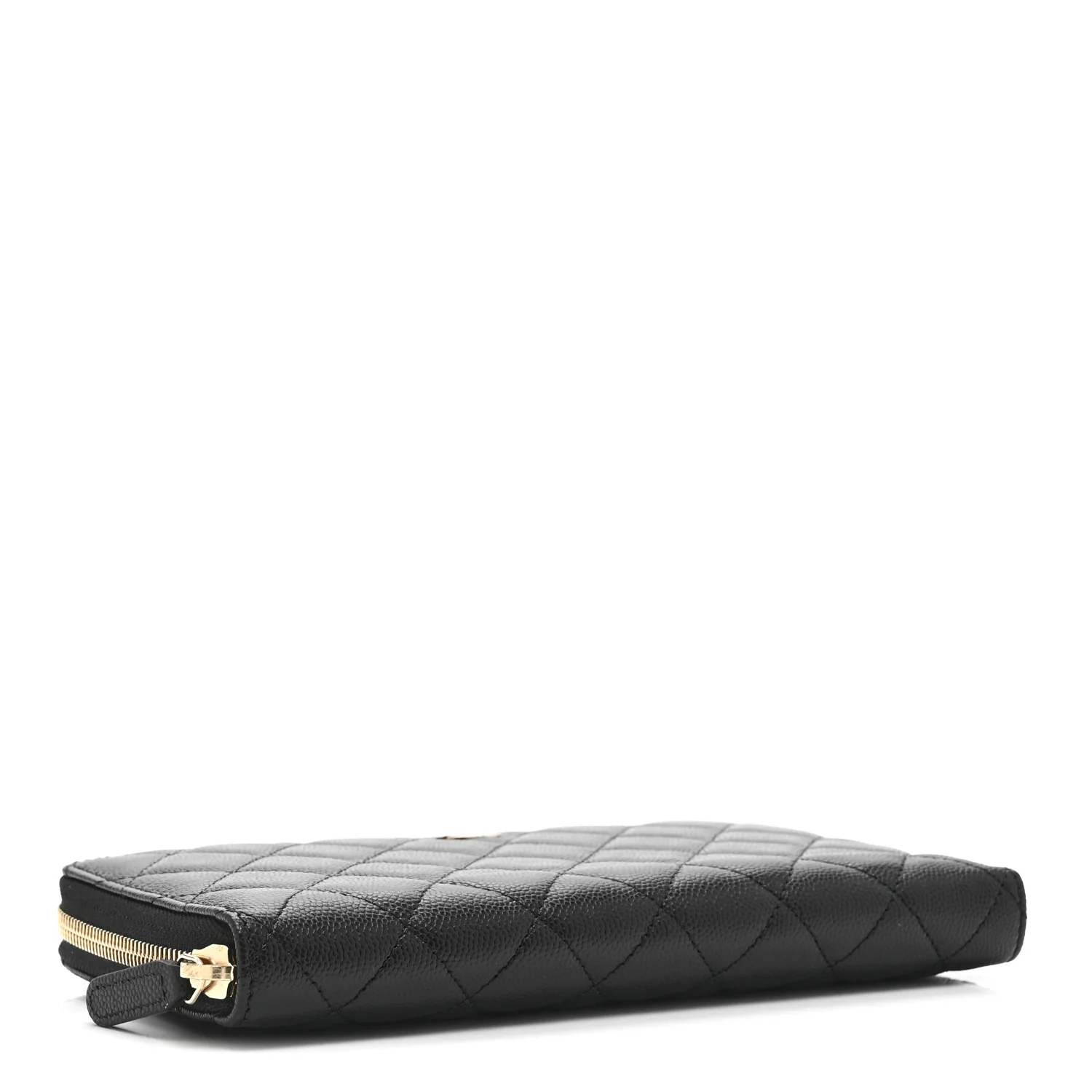 Caviar Quilted Large Zip Around Organizer Wallet Black - Image 4
